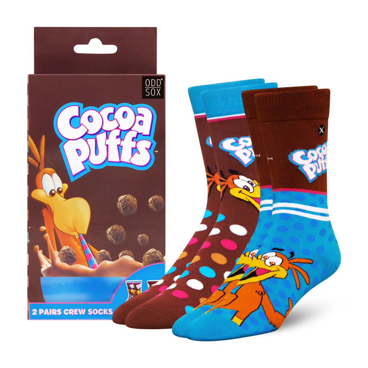Men’s Odd Sox Oddmart Cocoa Puffs Crew Socks 2-Pack