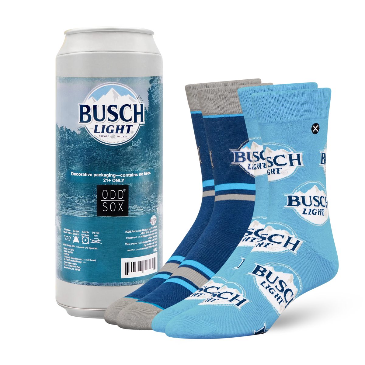 Men’s Odd Sox Oddmart Busch Light Crew Socks 2-Pack
