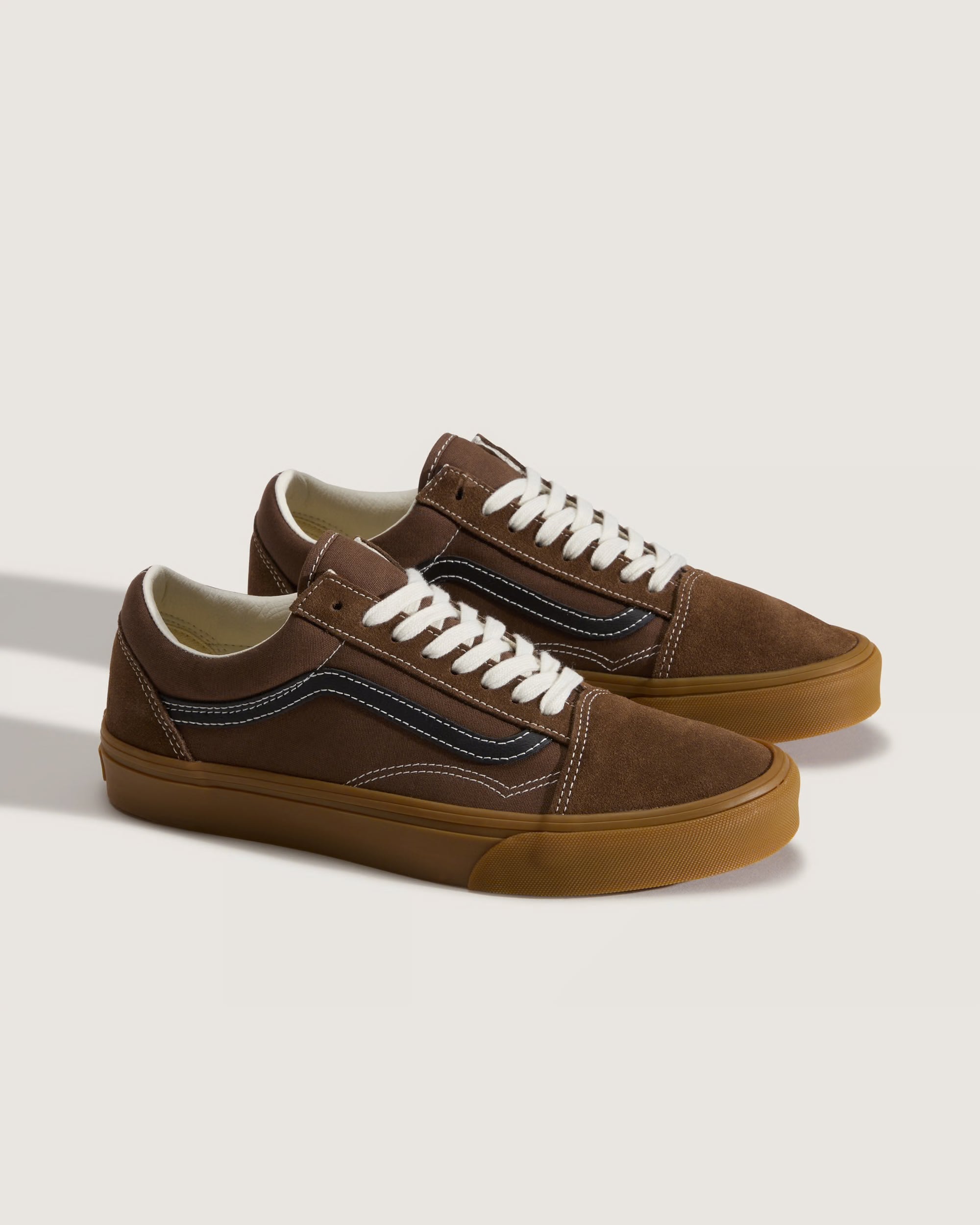 Men's Vans Old Skool Shoes Gum Vintage Cocoa