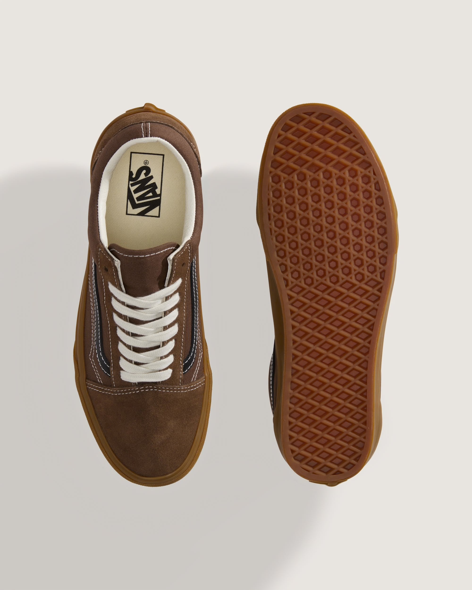 Men's Vans Old Skool Shoes Gum Vintage Cocoa