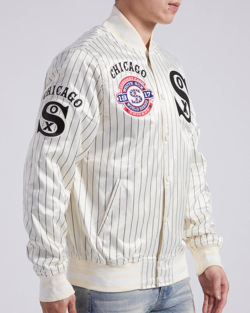 Men’s Pro Standard Chicago White Sox Satin Jacket Eggshell