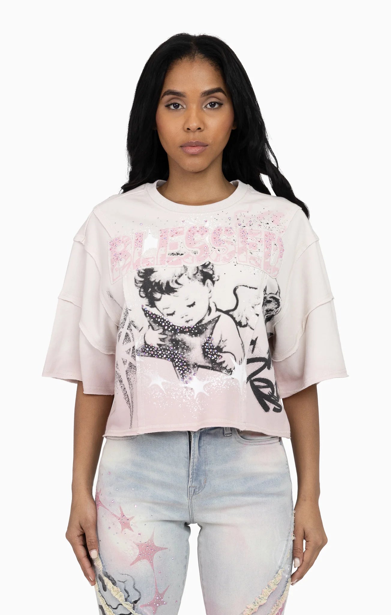 Women's Smoke Rise Dip Dyed Cutline T-Shirt Almost Mauve