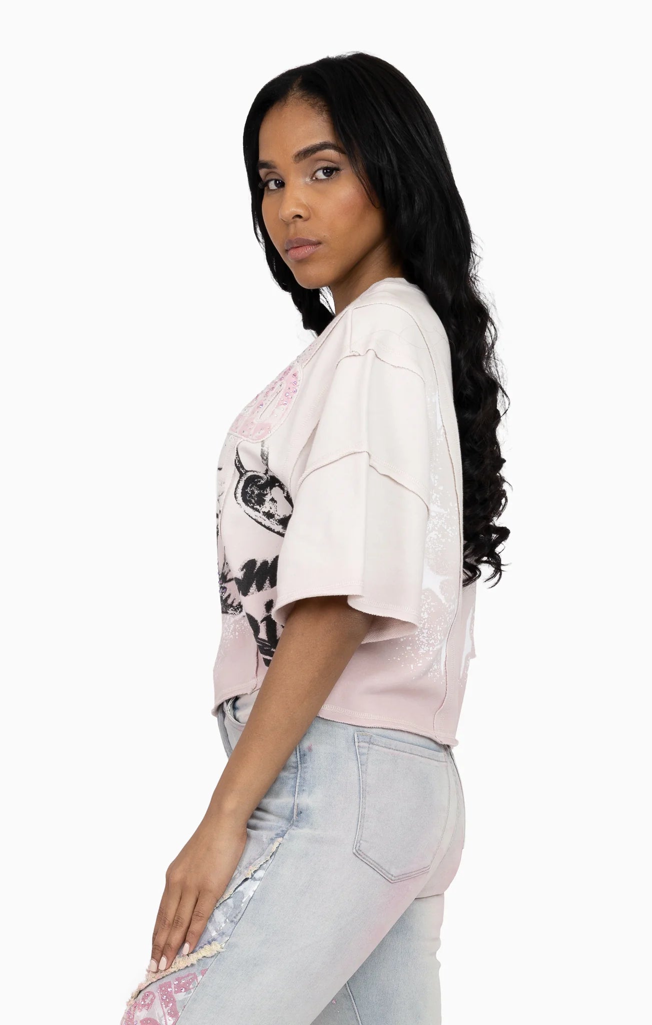 Women's Smoke Rise Dip Dyed Cutline T-Shirt Almost Mauve