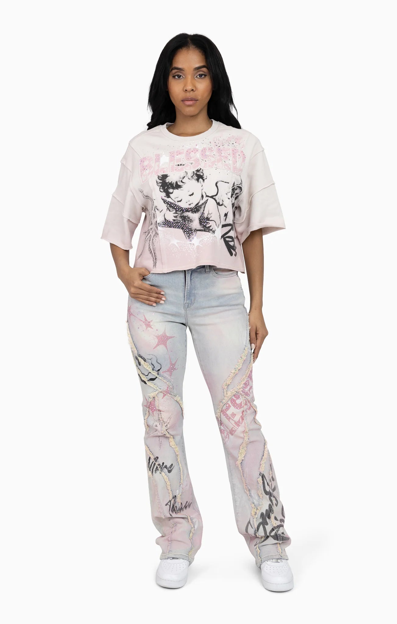 Women's Smoke Rise Dip Dyed Cutline T-Shirt Almost Mauve