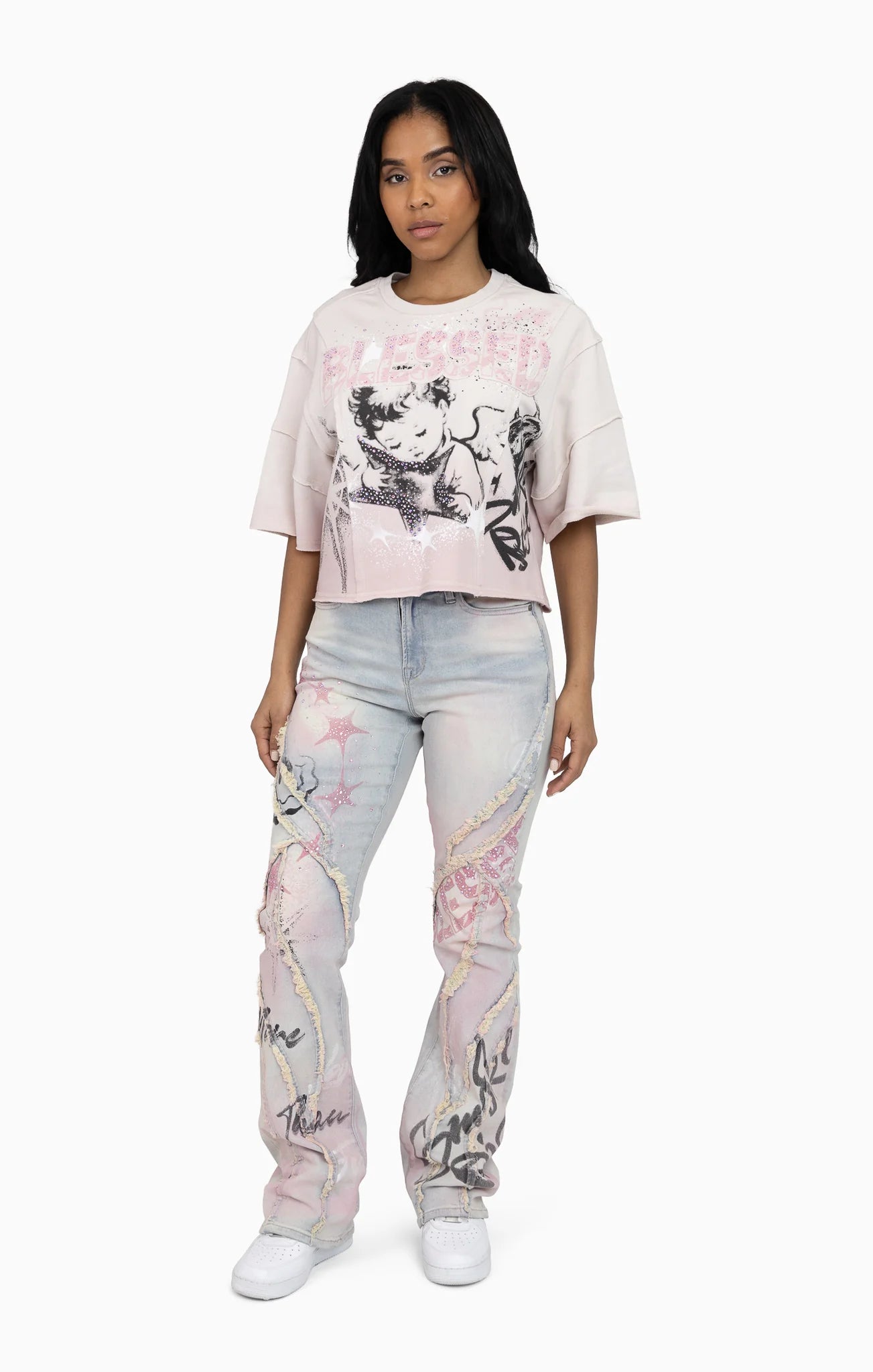 Women's Smoke Rise Dip Dyed Cutline T-Shirt Almost Mauve