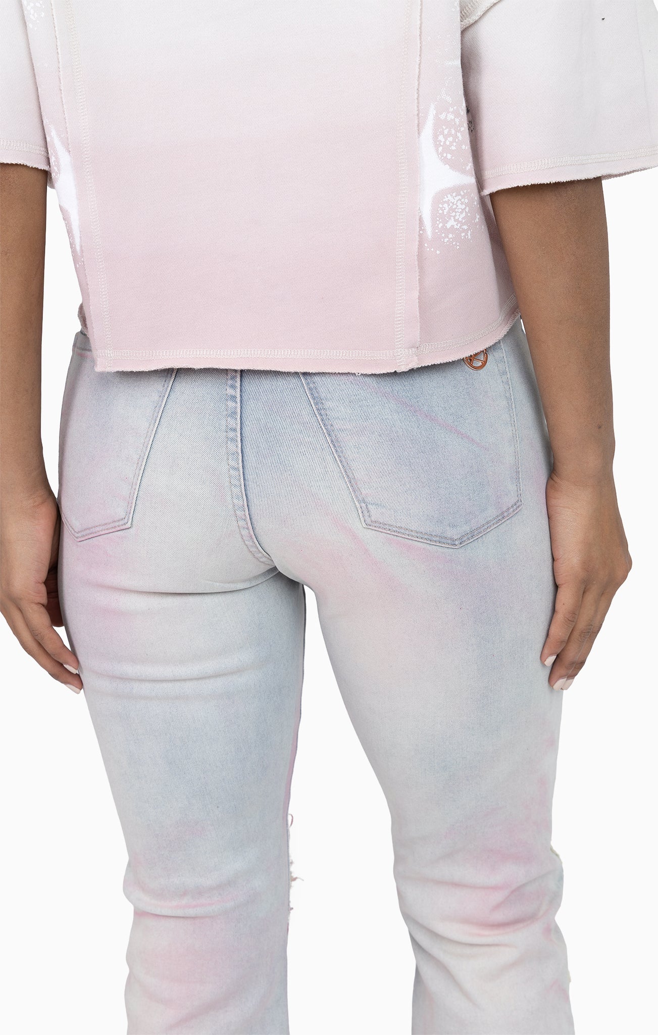 Women's Smoke Rise Oversprayed Cutline Denim Pants Anise Blue