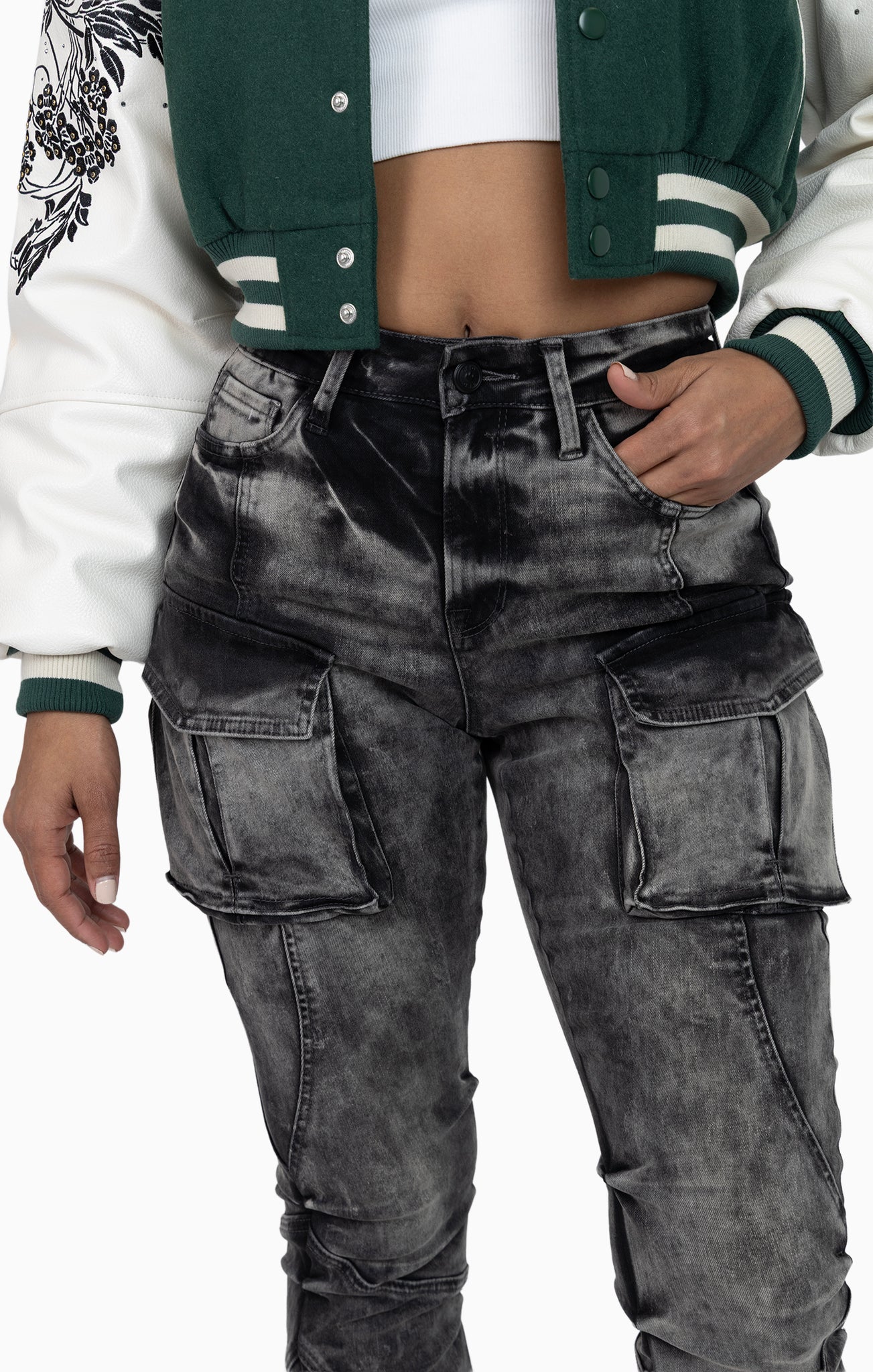 Women's Smoke Rise Red Double Flap Utility Pants Ashfall Black