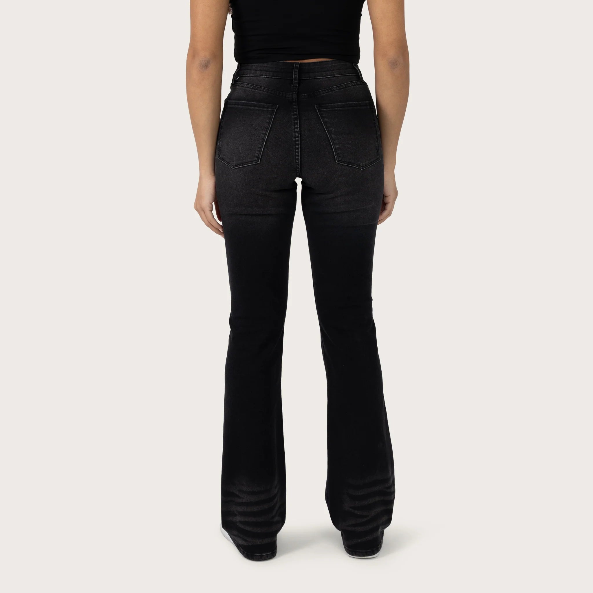 Women's Smoke Rise Red High Rise Bootcut Washed Jeans Hurley Black