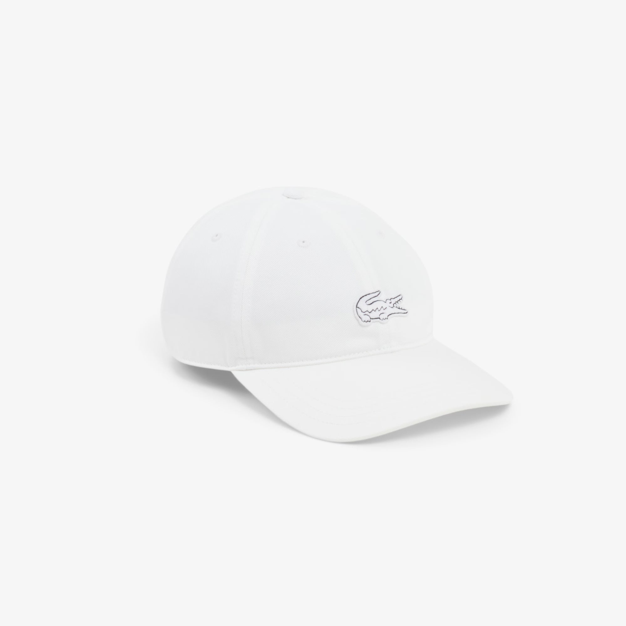 Lacoste Cotton Twill Badge Cap White