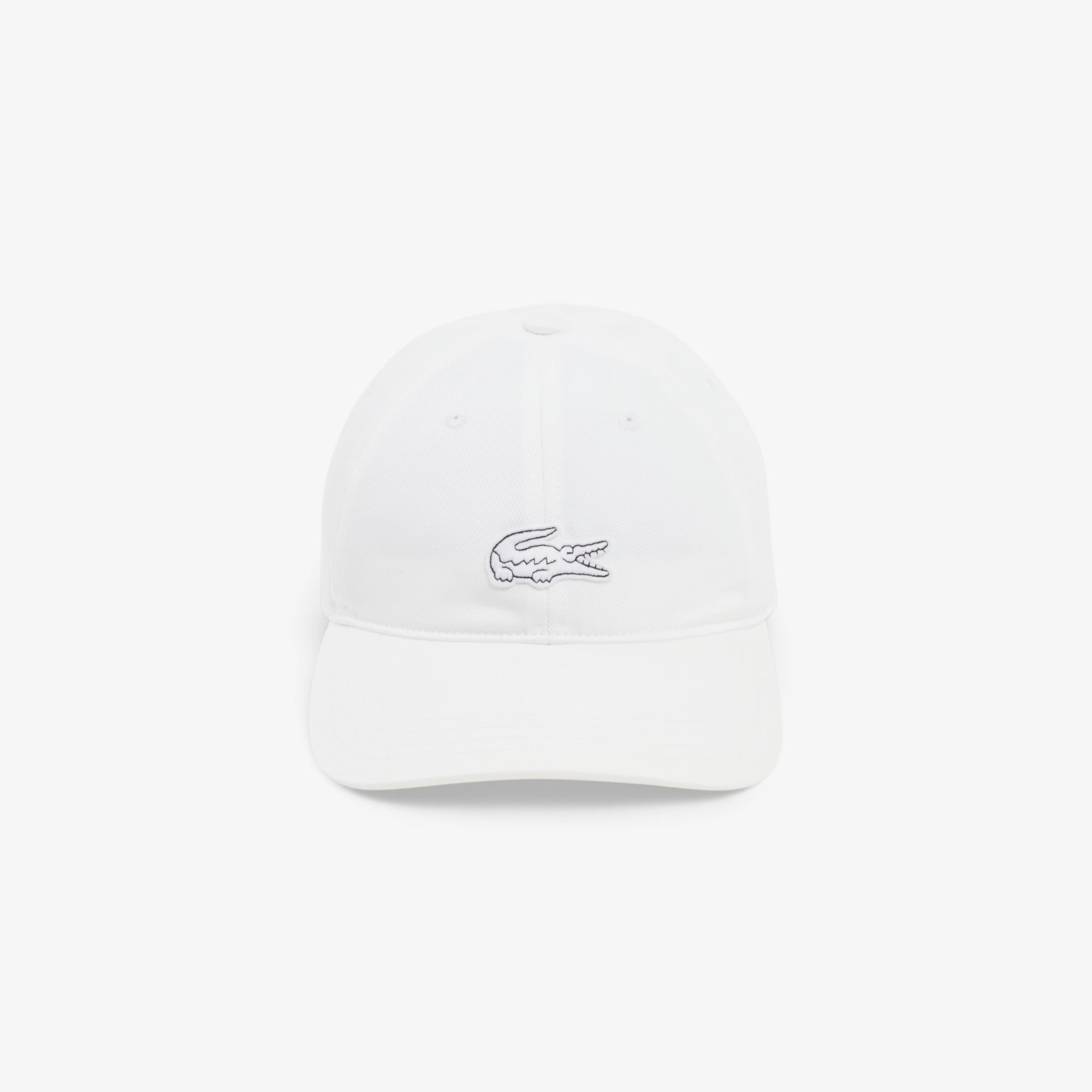 Lacoste Cotton Twill Badge Cap White