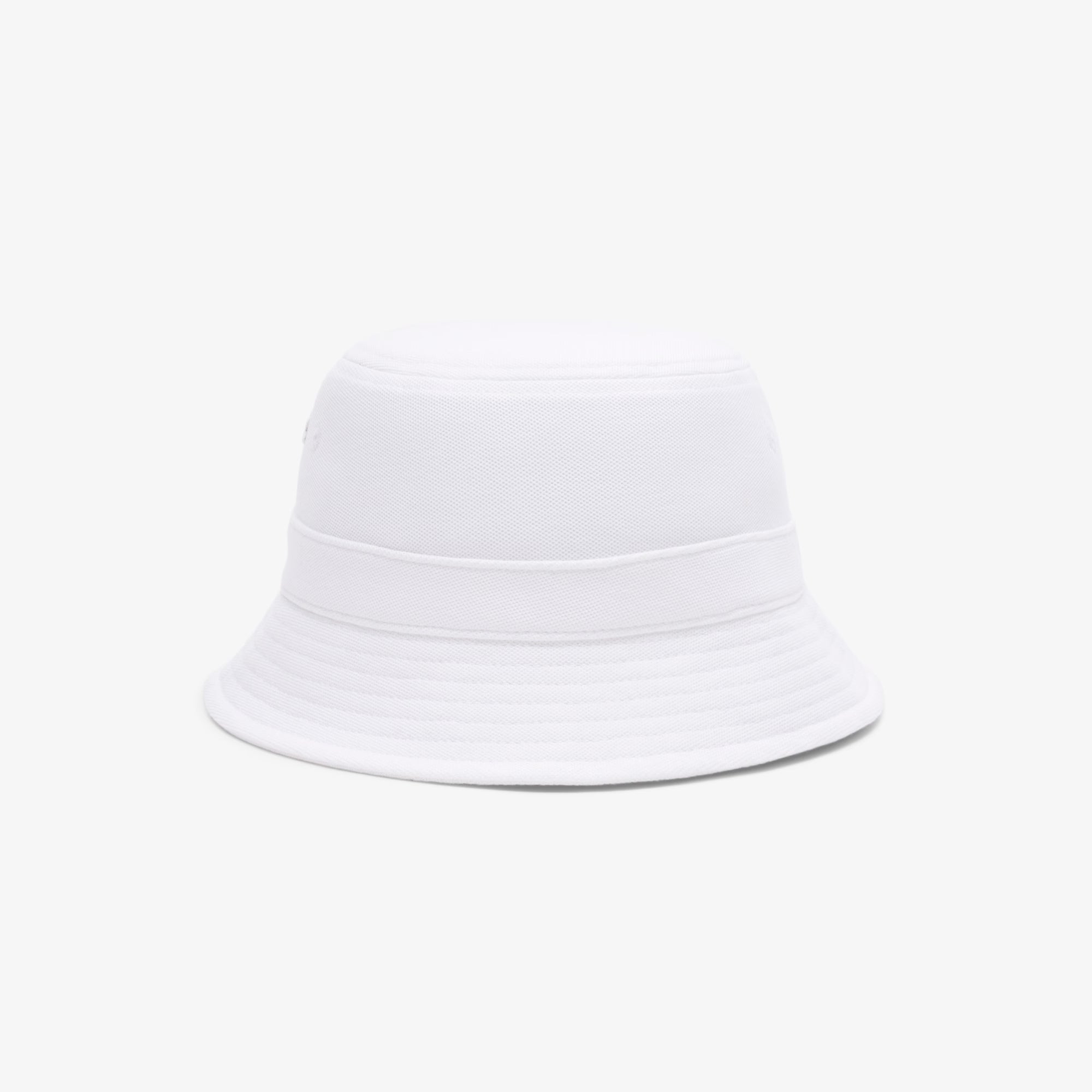 Unisex Lacoste Piqué Bucket Hat White