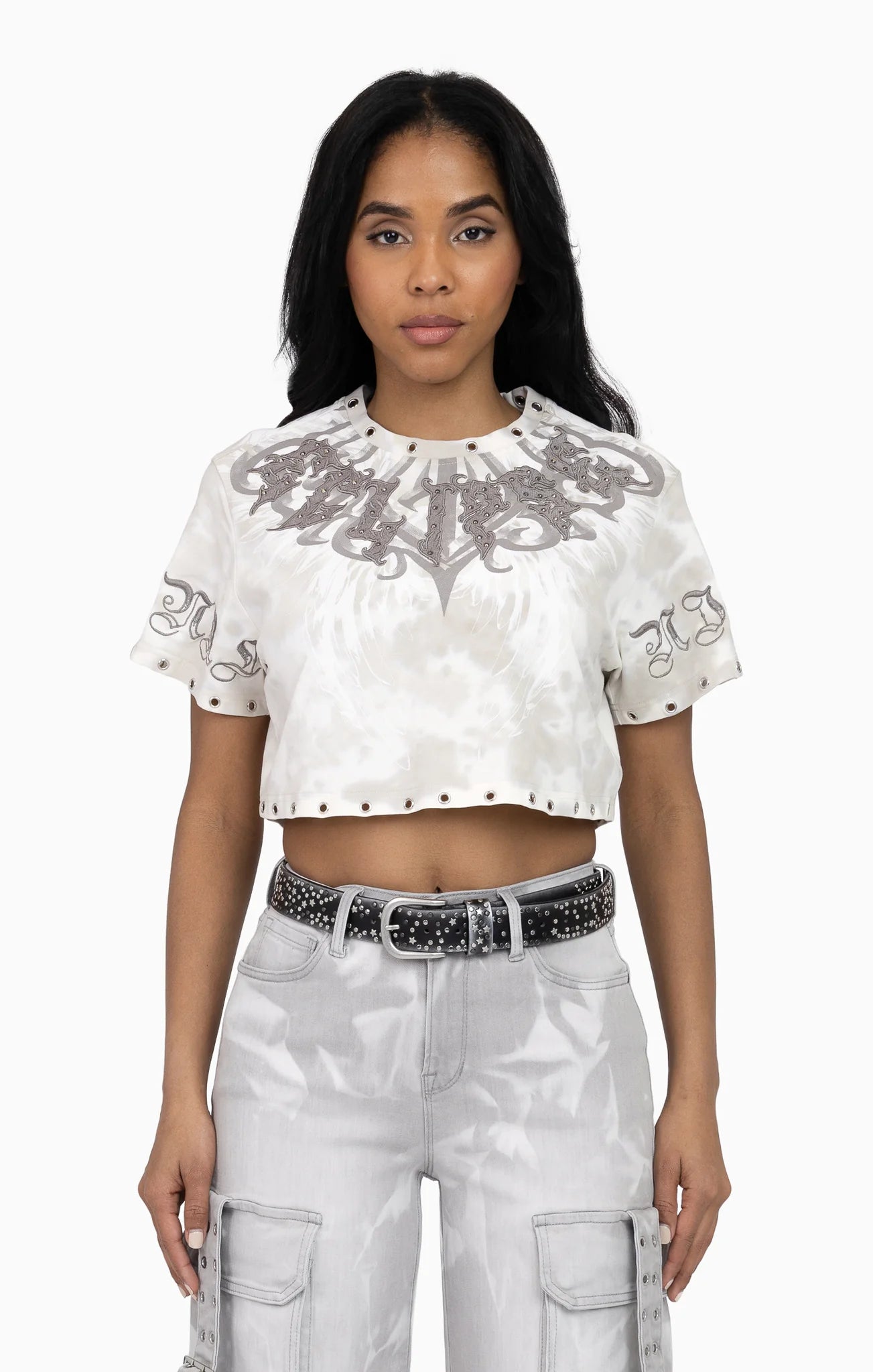 Women's Smoke Rise Embellished Tie Dyed Tee Bone