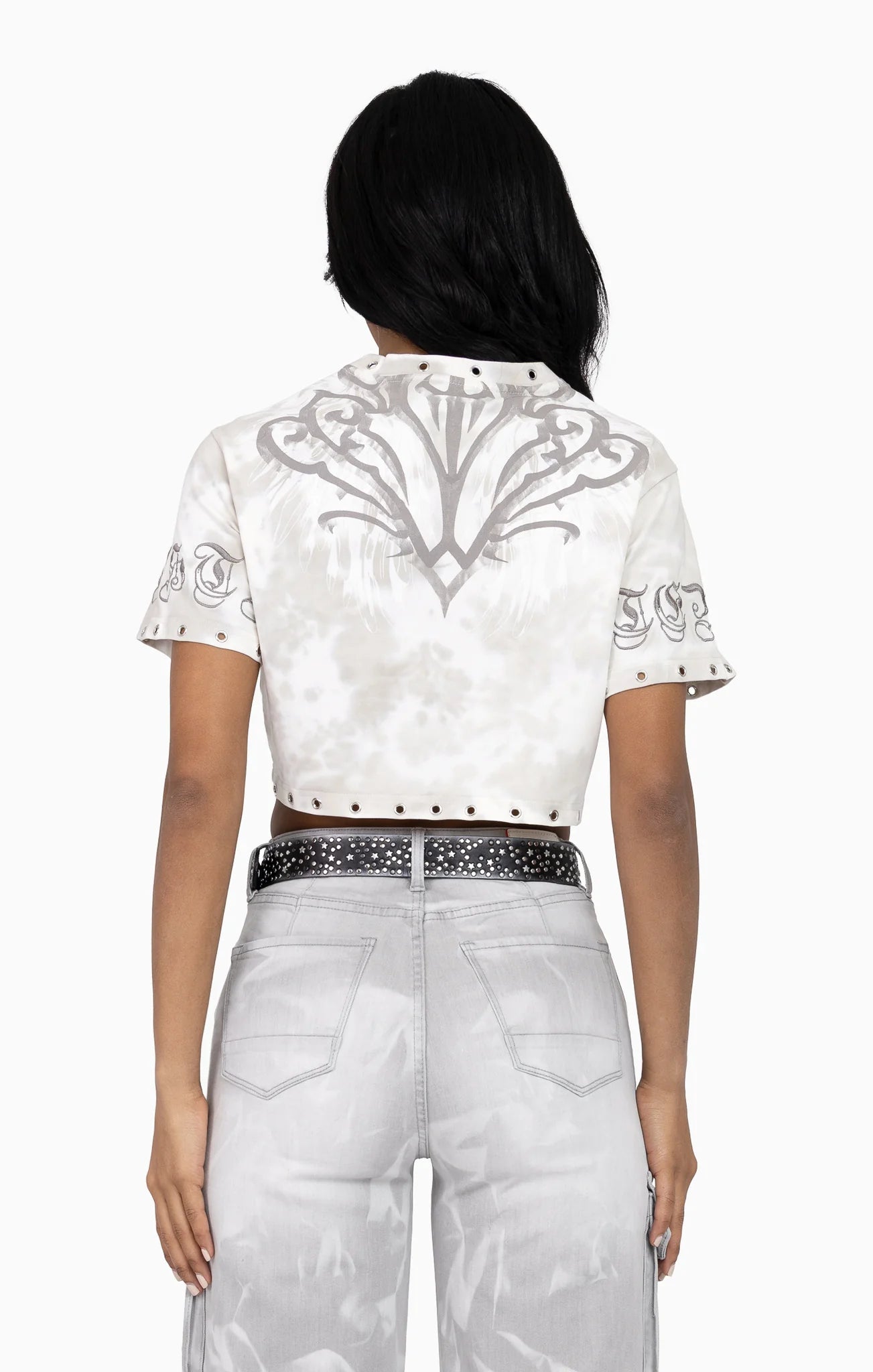 Women's Smoke Rise Embellished Tie Dyed Tee Bone