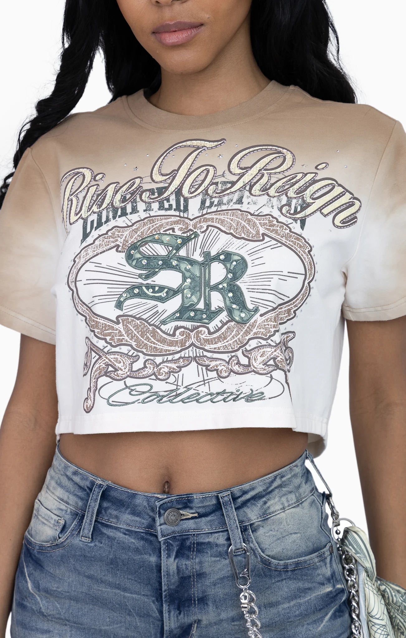 Women's Smoke Rise Red Puff Print Embellished Tee Dune