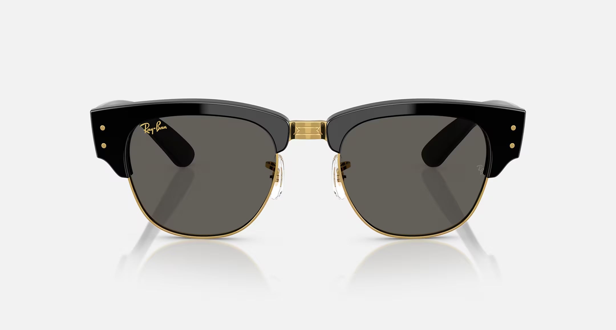 Ray-Ban Mega Clubmaster Blacked Out Sunglasses Polished Black On Gold