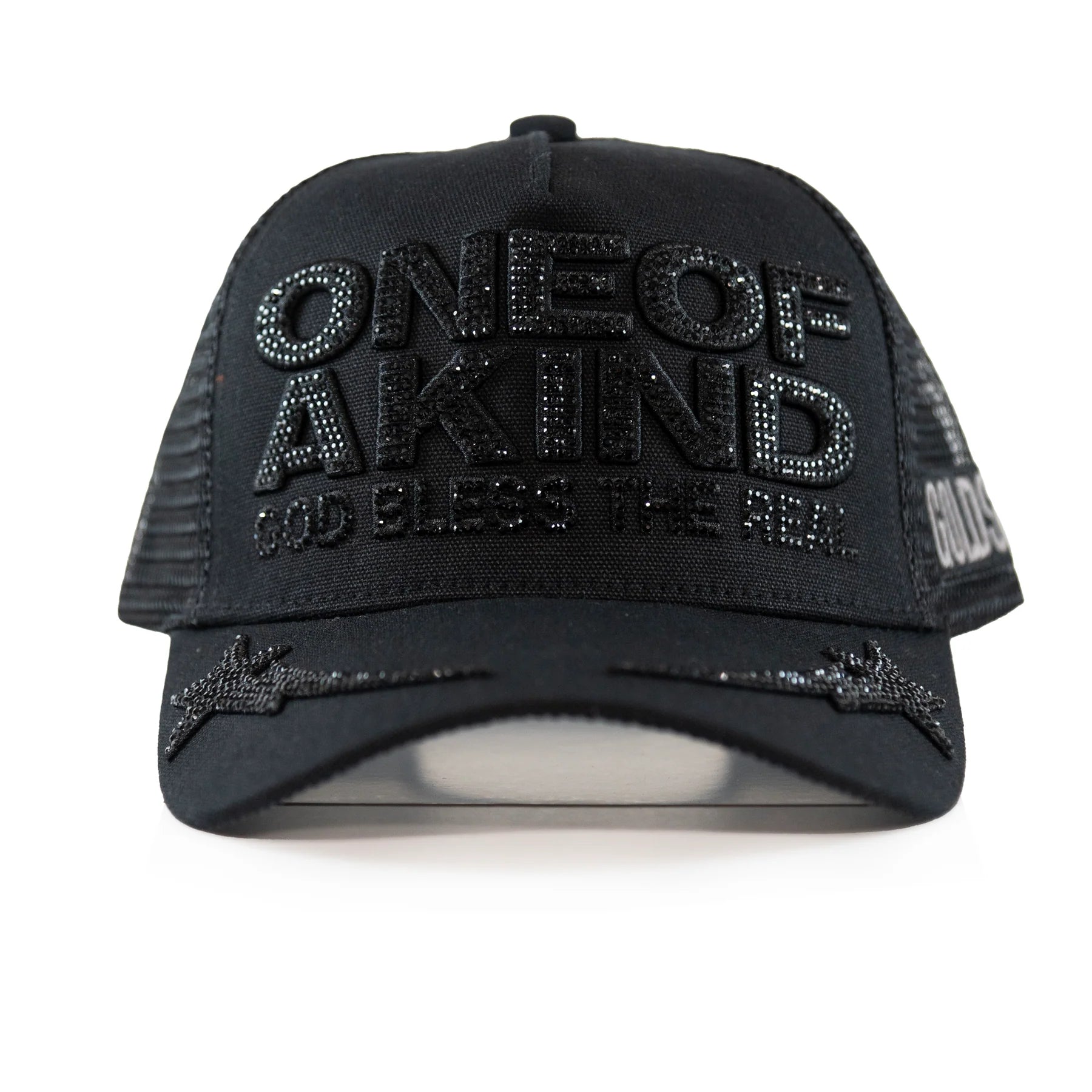 Unisex Gold Star One Of A Kind Blackout Trucker Hat