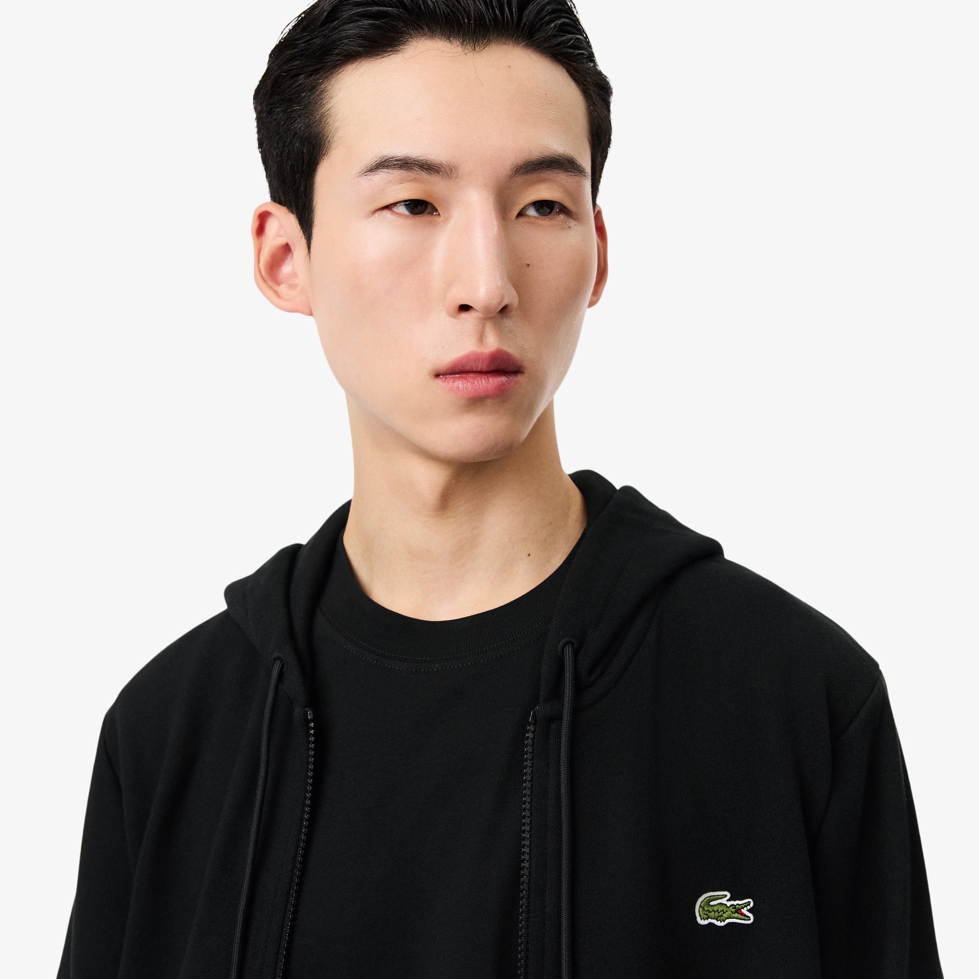 Mens Lacoste Classic Fit Zip-Up Sweatshirt Black | Chicago City Sports