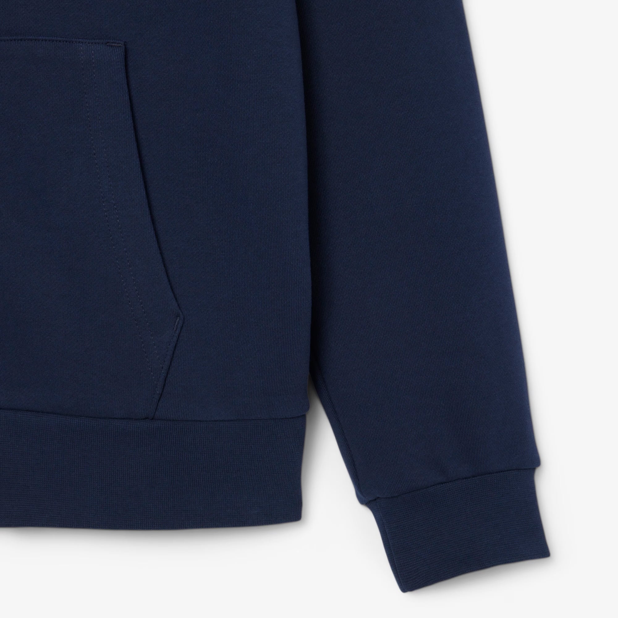 Men's Lacoste Classic Fit Zip-Up Fleece Sweatshirt Navy Blue