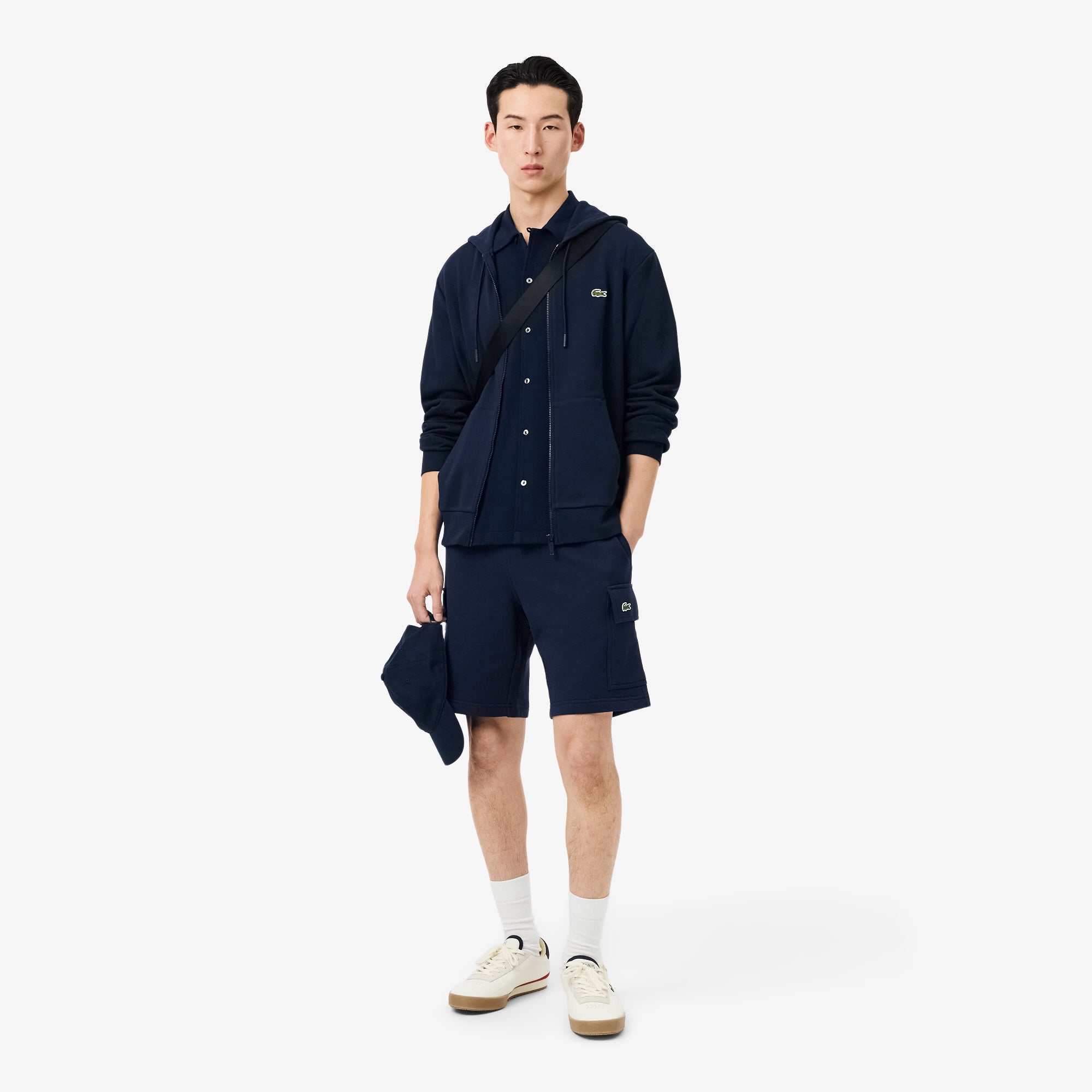 Lacoste Classic Fit Zip-Up Sweatshirt Navy Blue | Chicago City Sports
