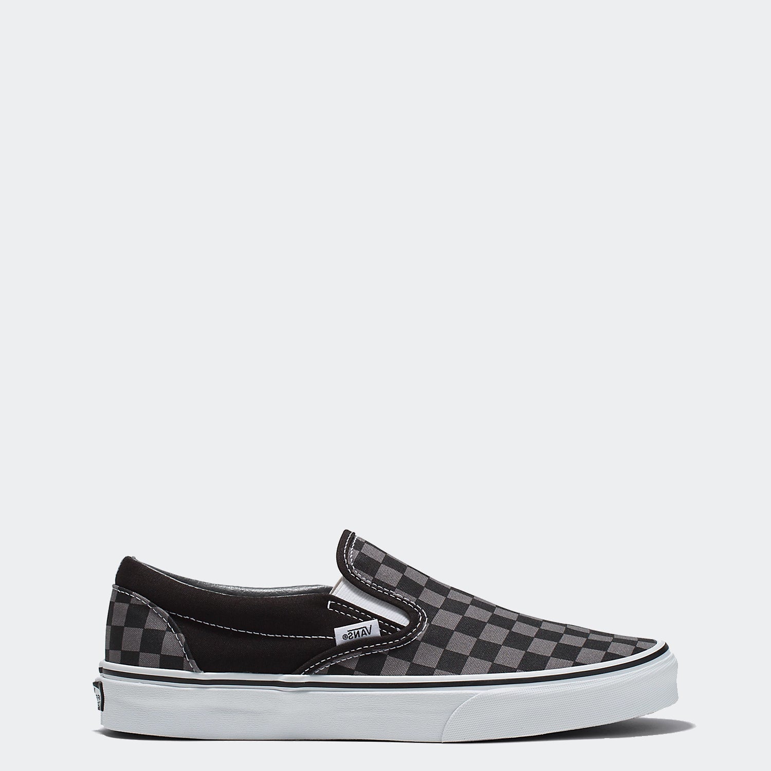 Men's Vans Checkerboard Slip-On Shoes Black/Pewter