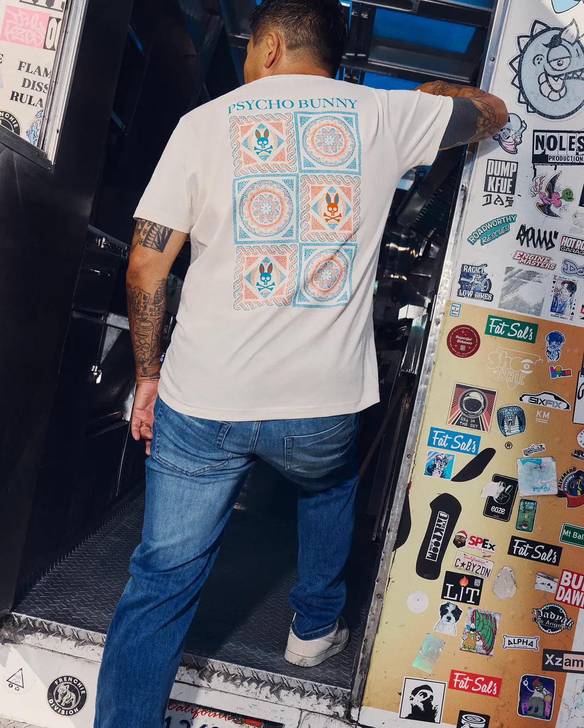 Men's Psycho Bunny Frank Back Graphic Tee Pristine