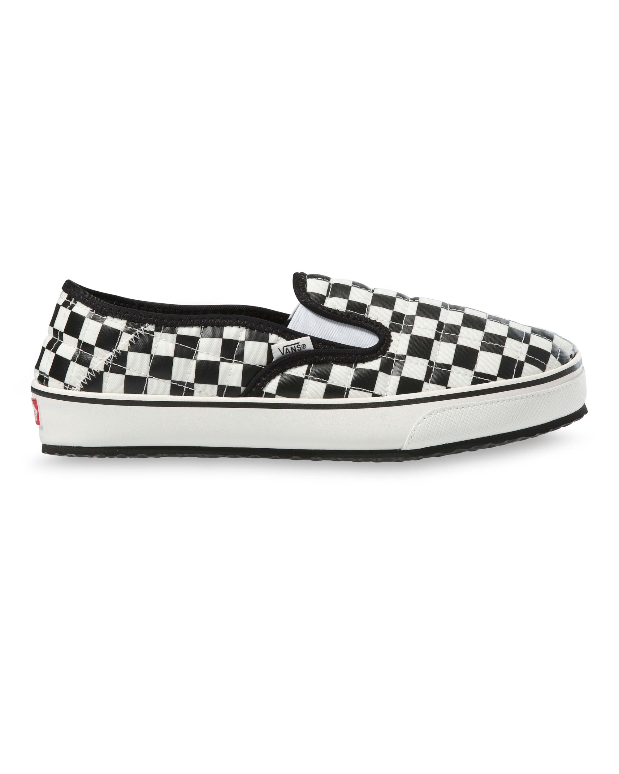 Men's Vans Slip-Er 2 Checkerboard Shoes Black / White