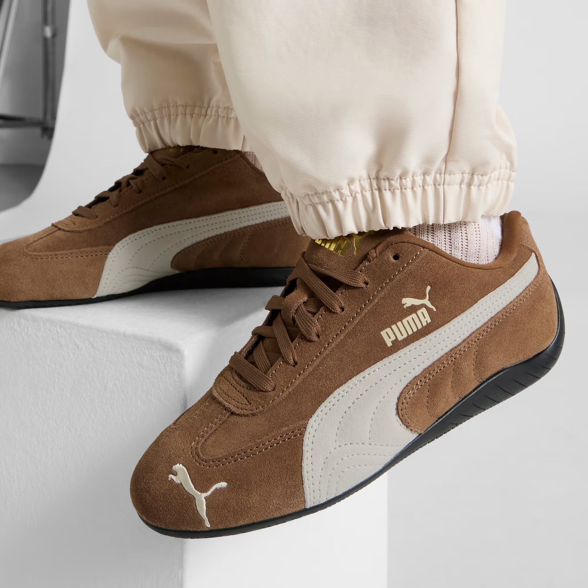 Women's PUMA Speedcat OG Shoes Haute Coffee / Frosted Ivory