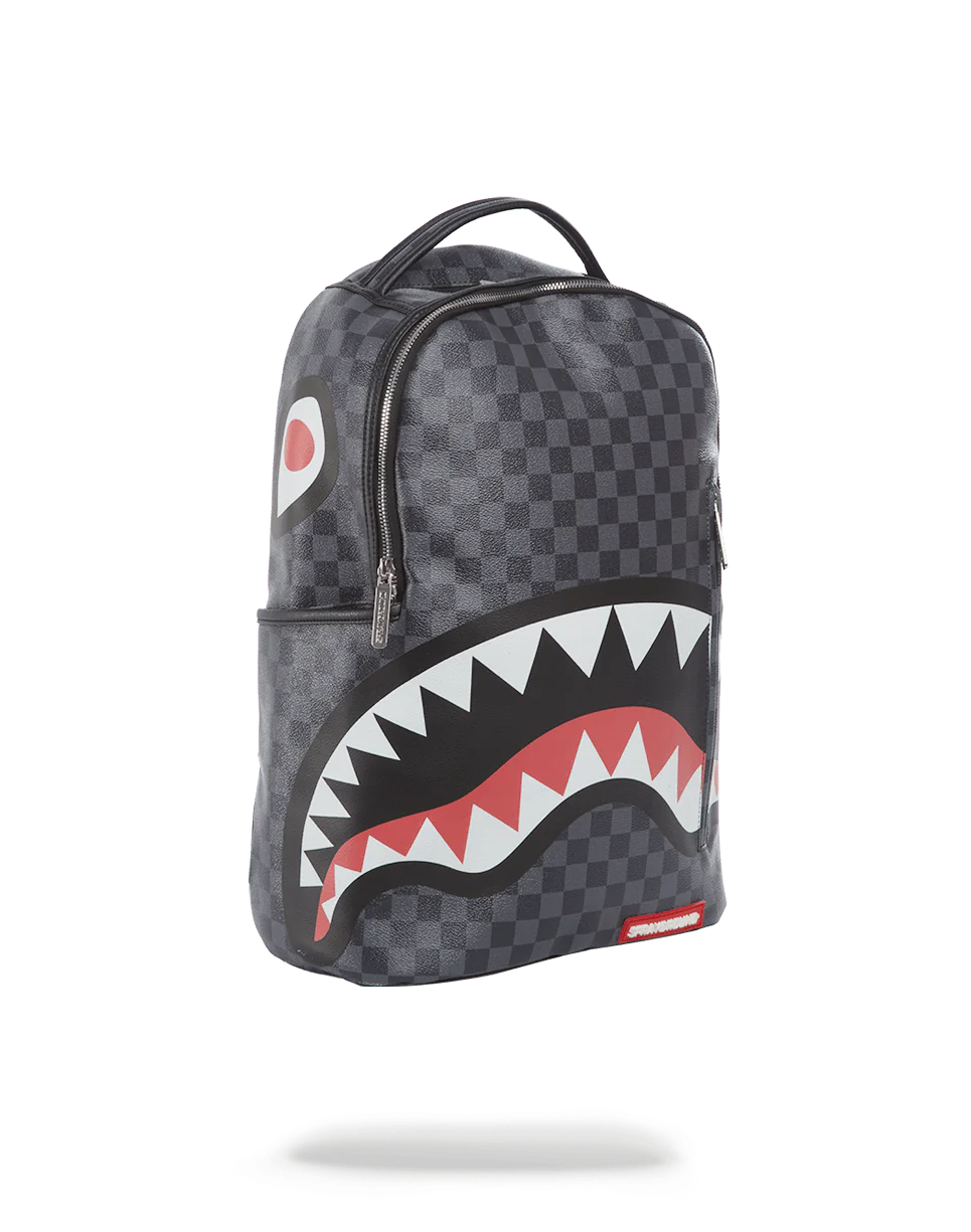 Sprayground sharks in paris black checkered backpack best sale