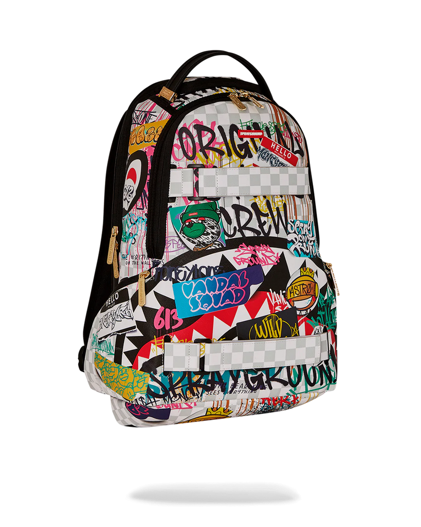 Sprayground Create Another Day Skateboard-Strap Backpack