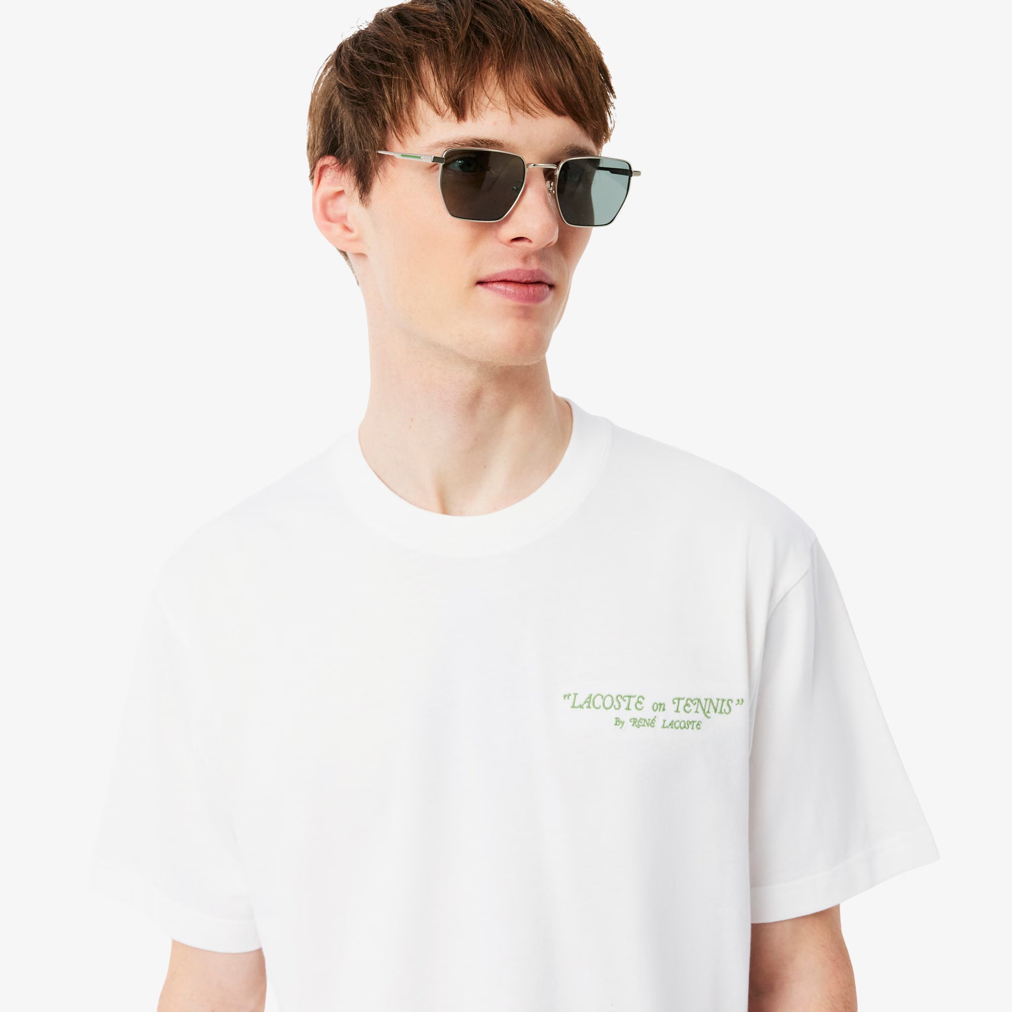 Men's Lacoste Embroidered Cotton T-Shirt