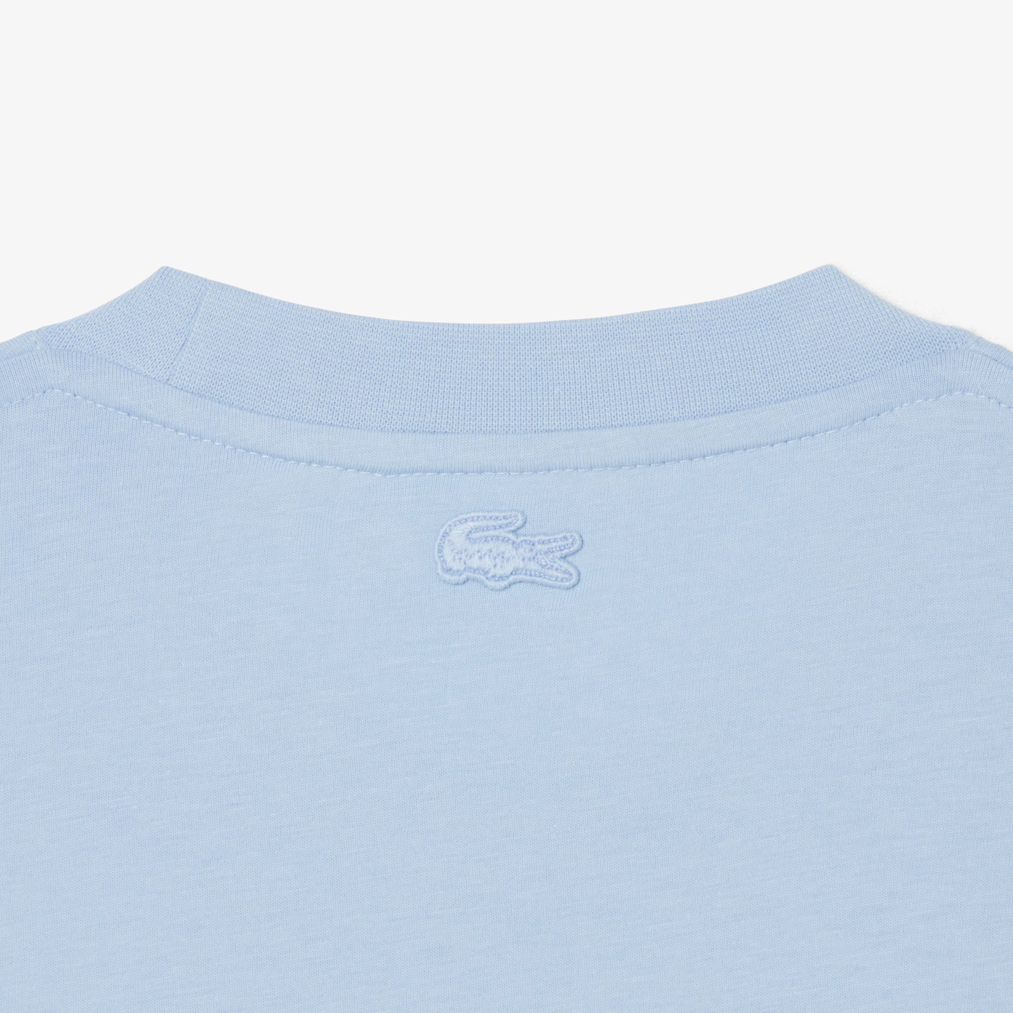 Men's Lacoste Printed Cotton T-Shirt Light Blue