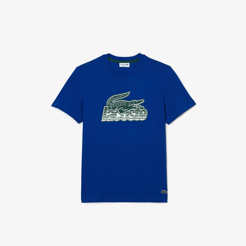 Men's Lacoste Cotton Jersey Print T-Shirt Cobalt