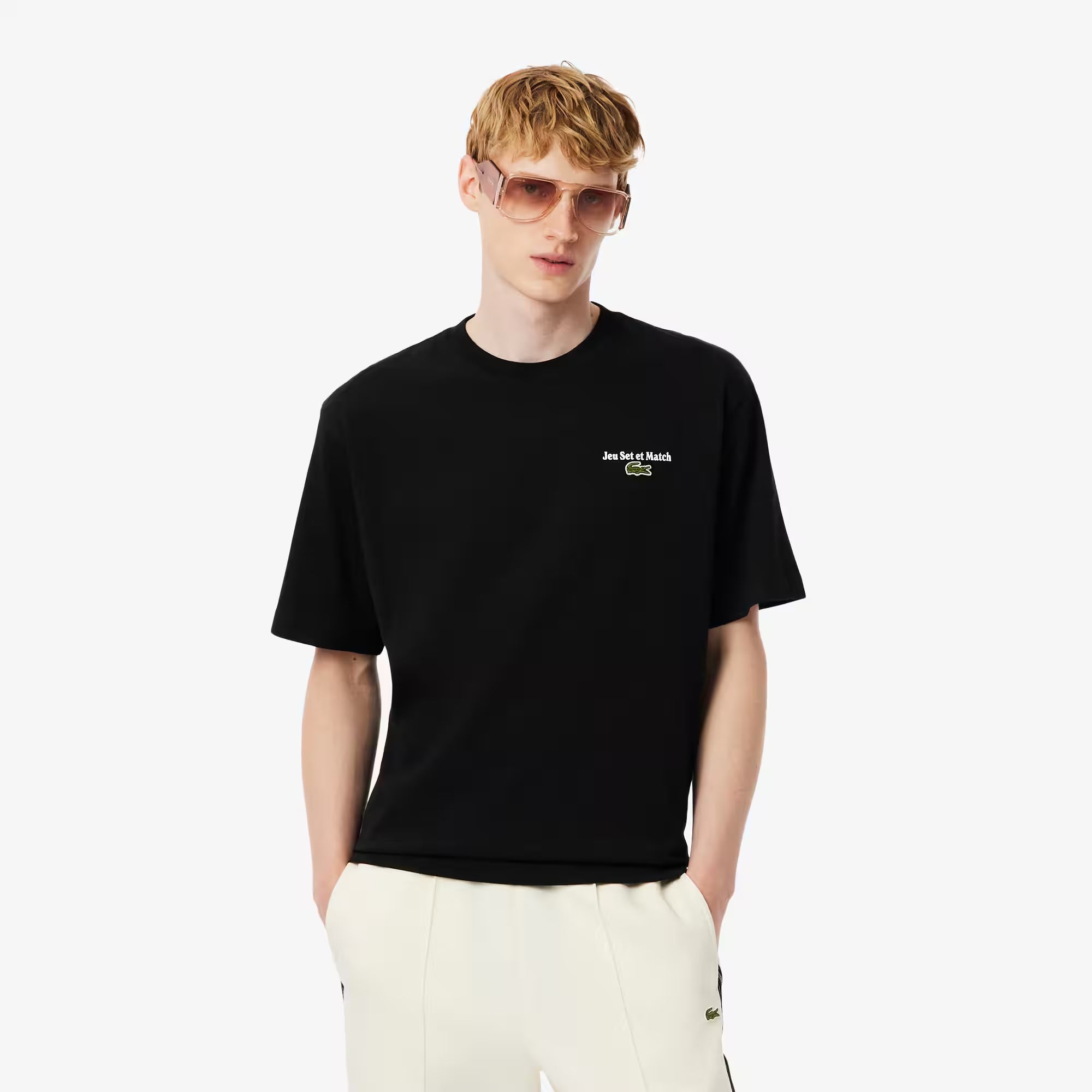 Lacoste Loose Fit Heavy Jersey Printed T-Shirt | Chicago City Sports