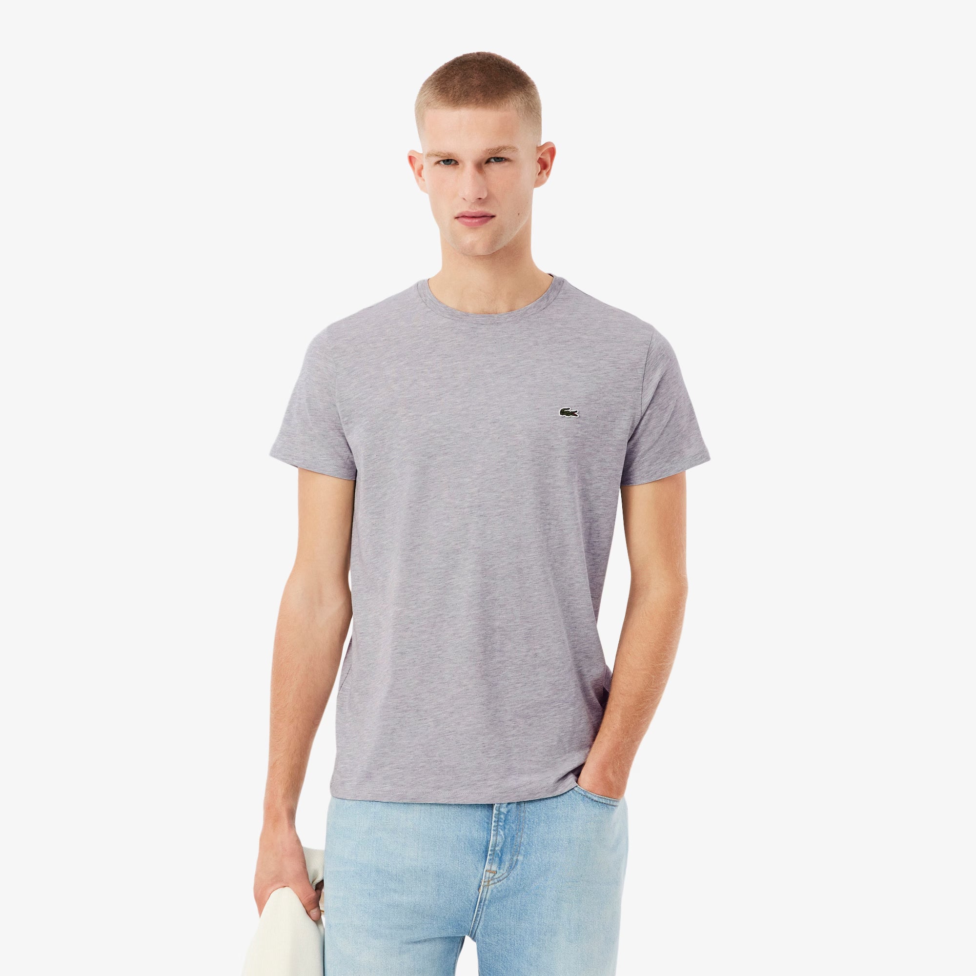 Men's Lacoste Pima Cotton T-Shirt Grey Chine