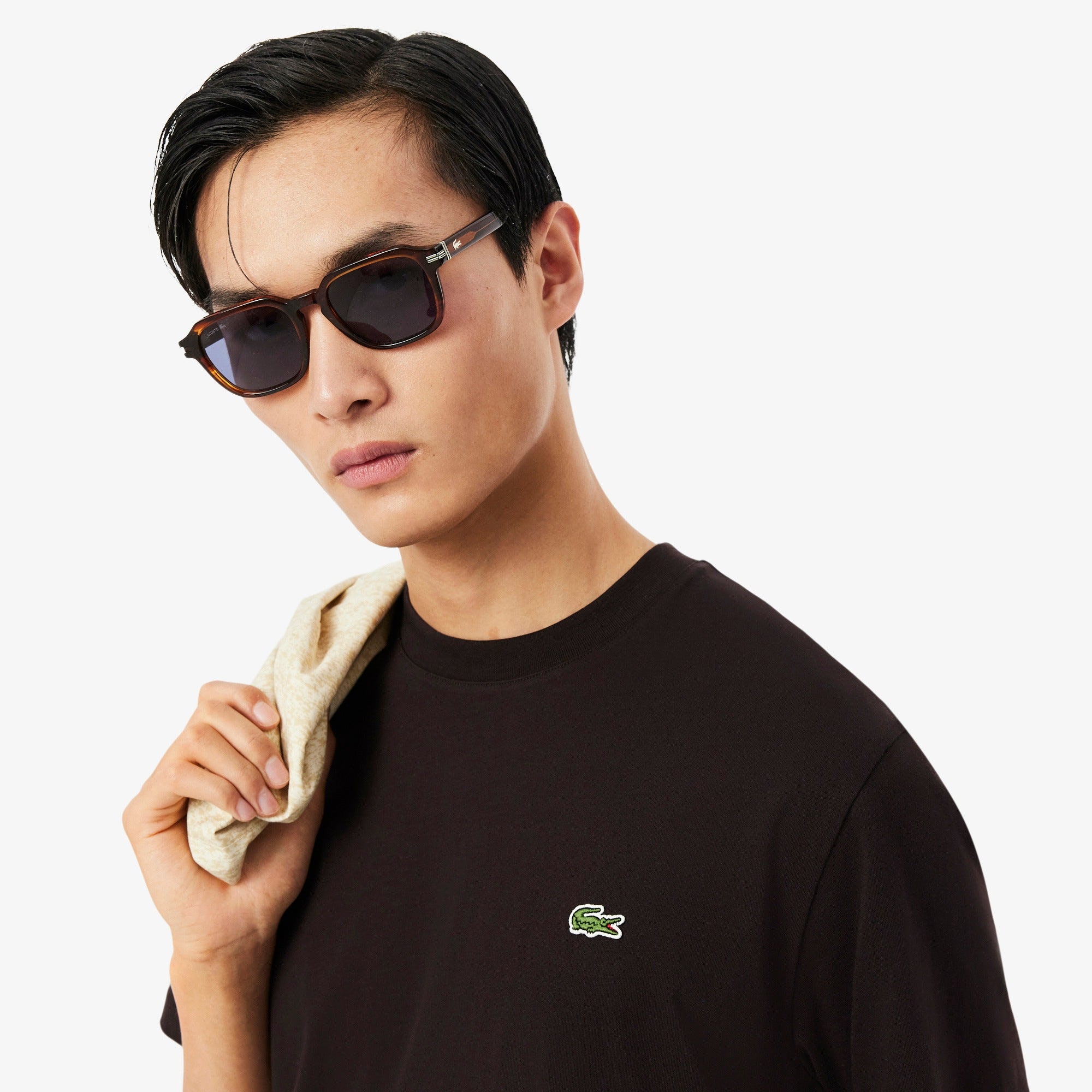 Men's Lacoste Cotton T-Shirt Brown