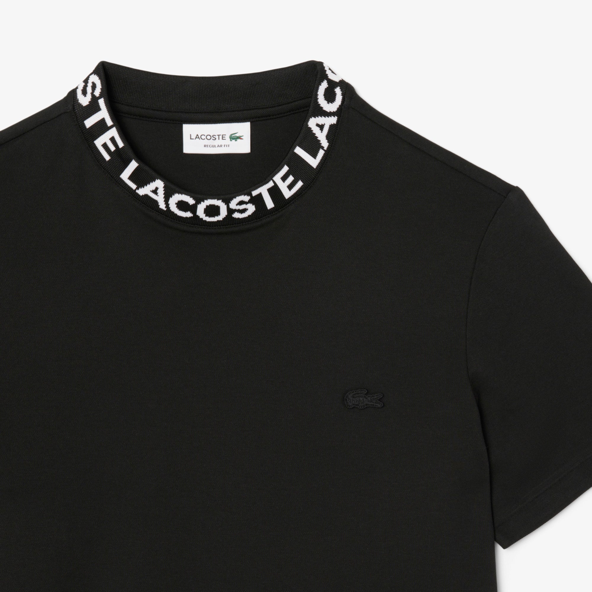 Men's Lacoste Branded Piqué T-Shirt Black