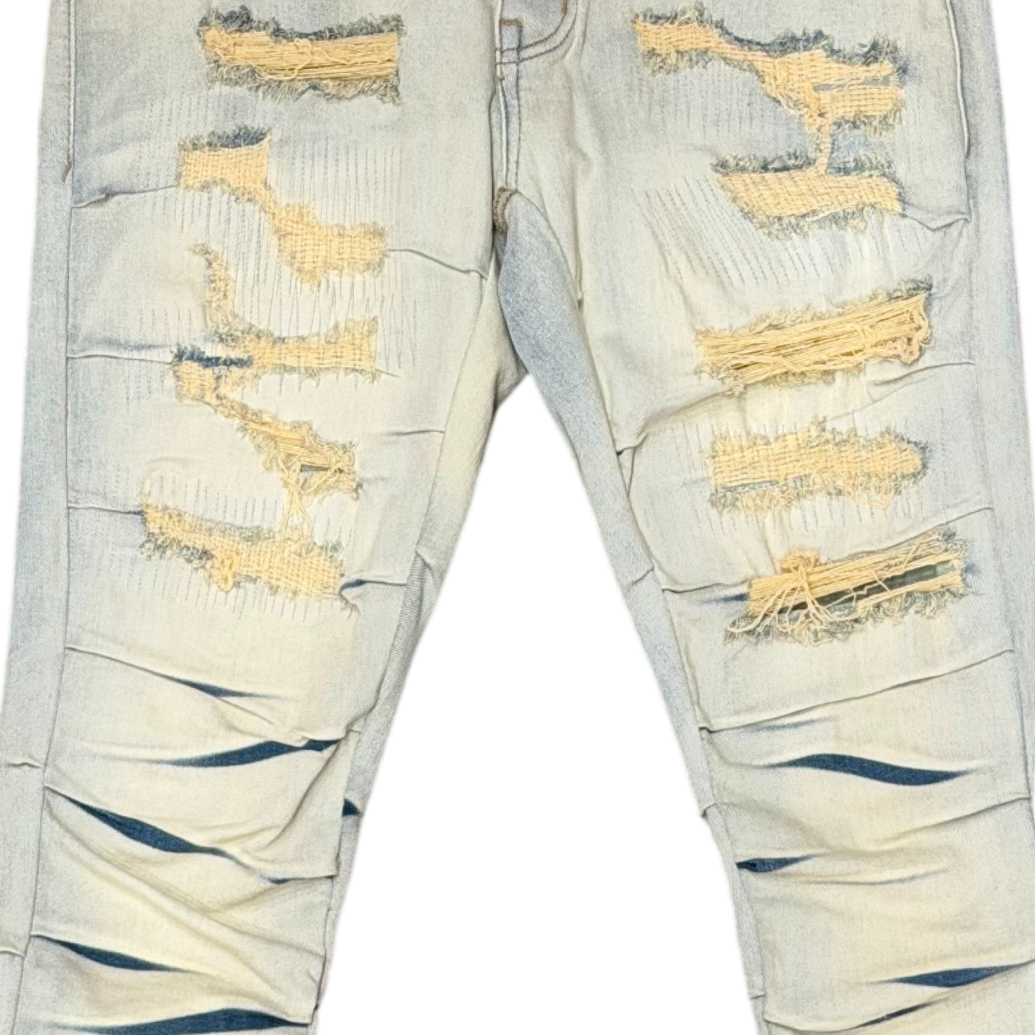 Men's TWO MILL TWENTY "Monroe" Skinny Fit Stacked Leg Denim Jeans Vintage