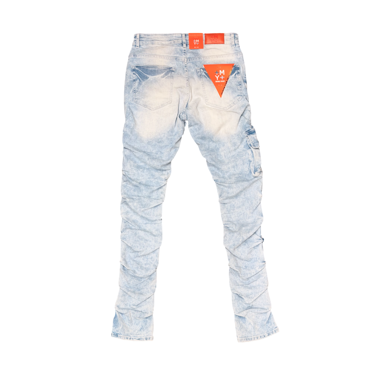 Men's TWO MILL TWENTY Cargo Skinny Stacked Jeans Ice Blue