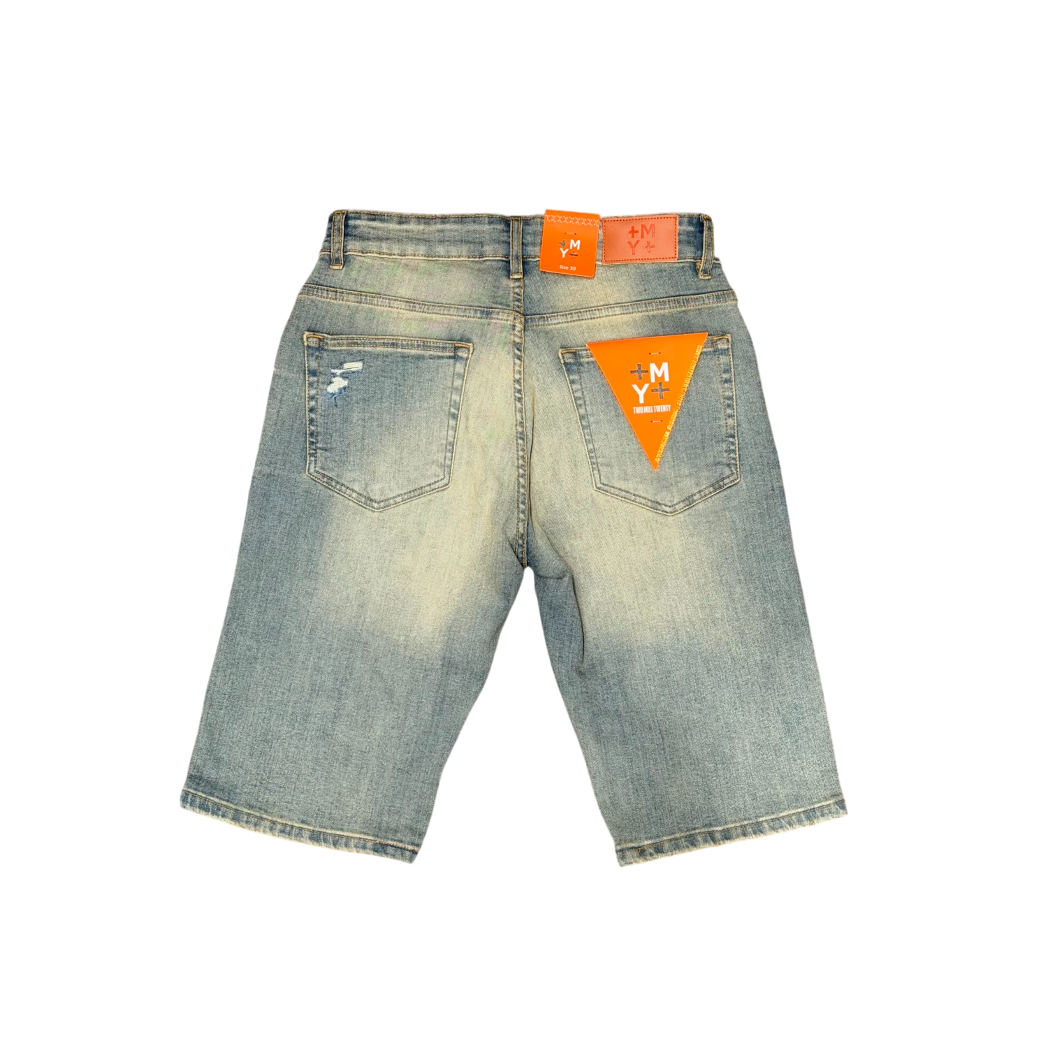 Men's Ripped Distressed Denim Jean Shorts | Light Vintage