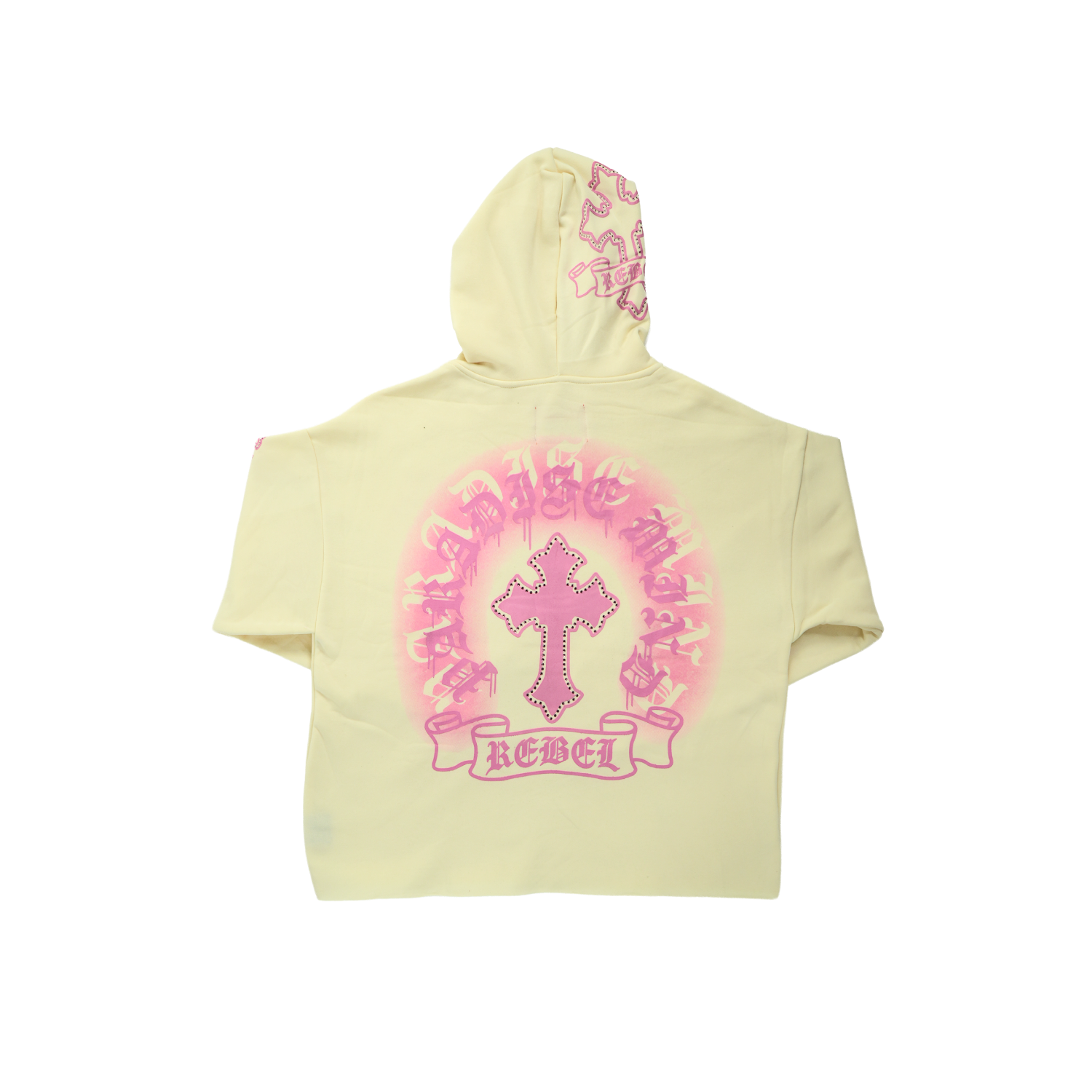 Unisex TWO MILL TWENTY Gothic Rebel Hoodie Cream