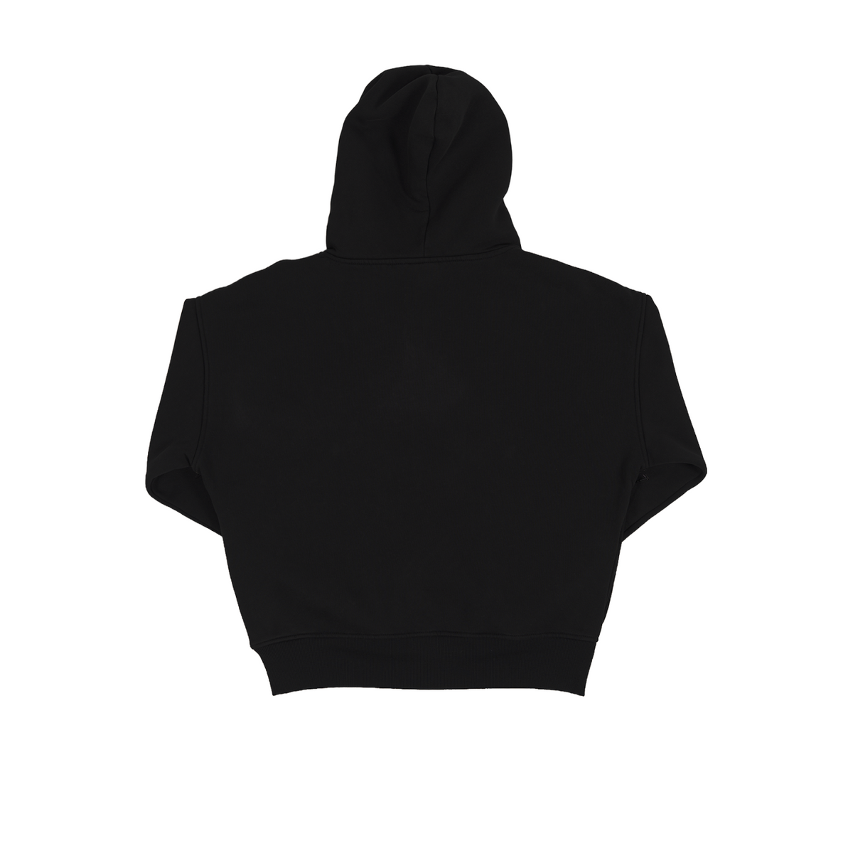 Men's TWO MILL TWENTY Ghosted Plain Zip-Up in Jet Black