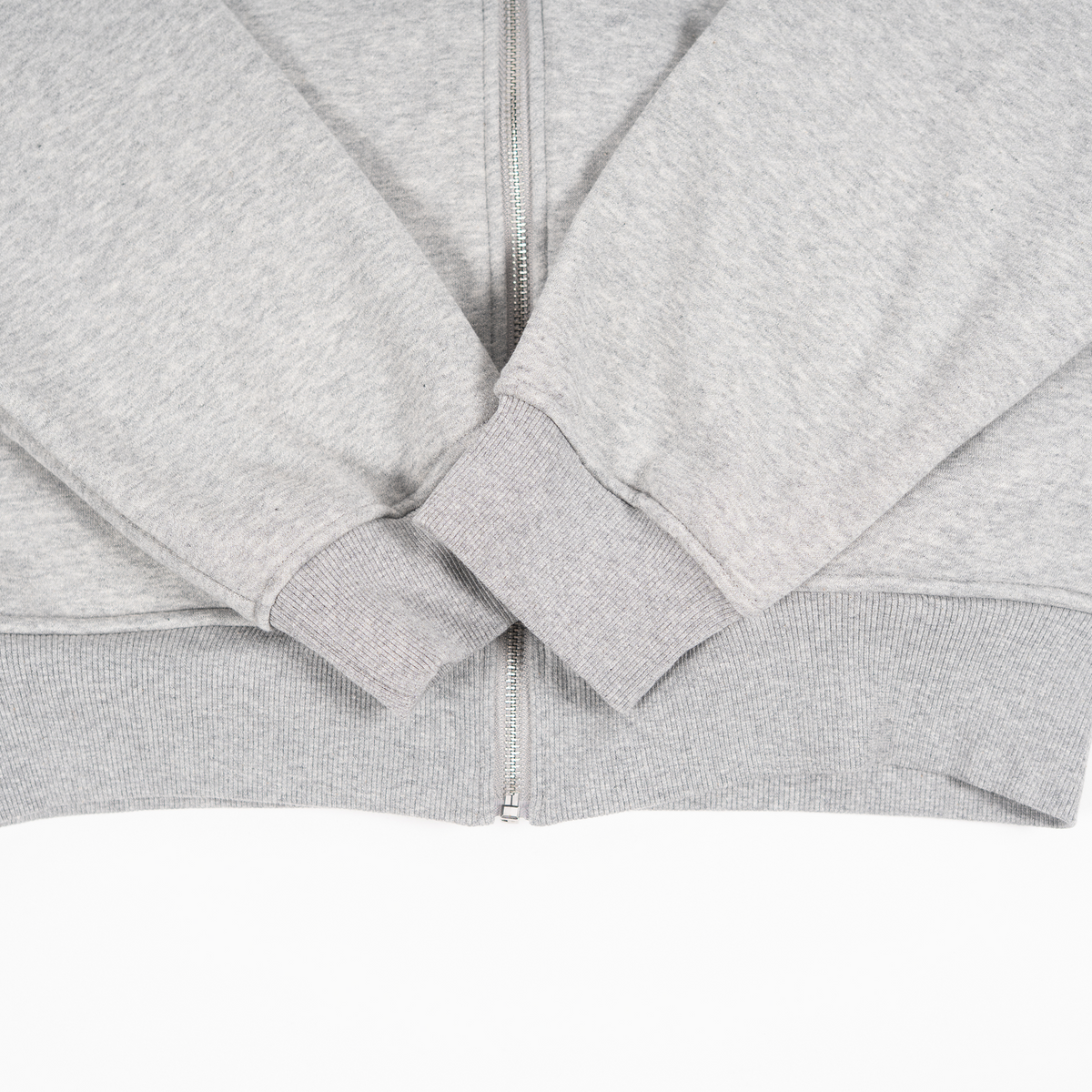 Men's TWO MILL TWENTY Ghosted Plain Zip-Up in Heather Gray