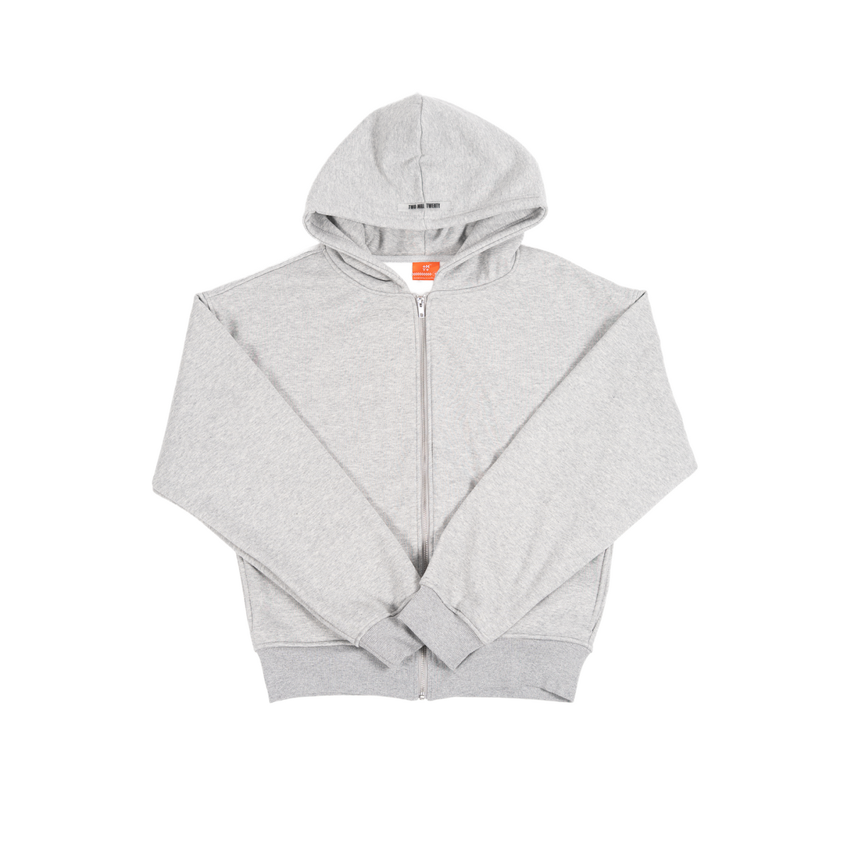 Men's TWO MILL TWENTY Ghosted Plain Zip-Up in Heather Gray