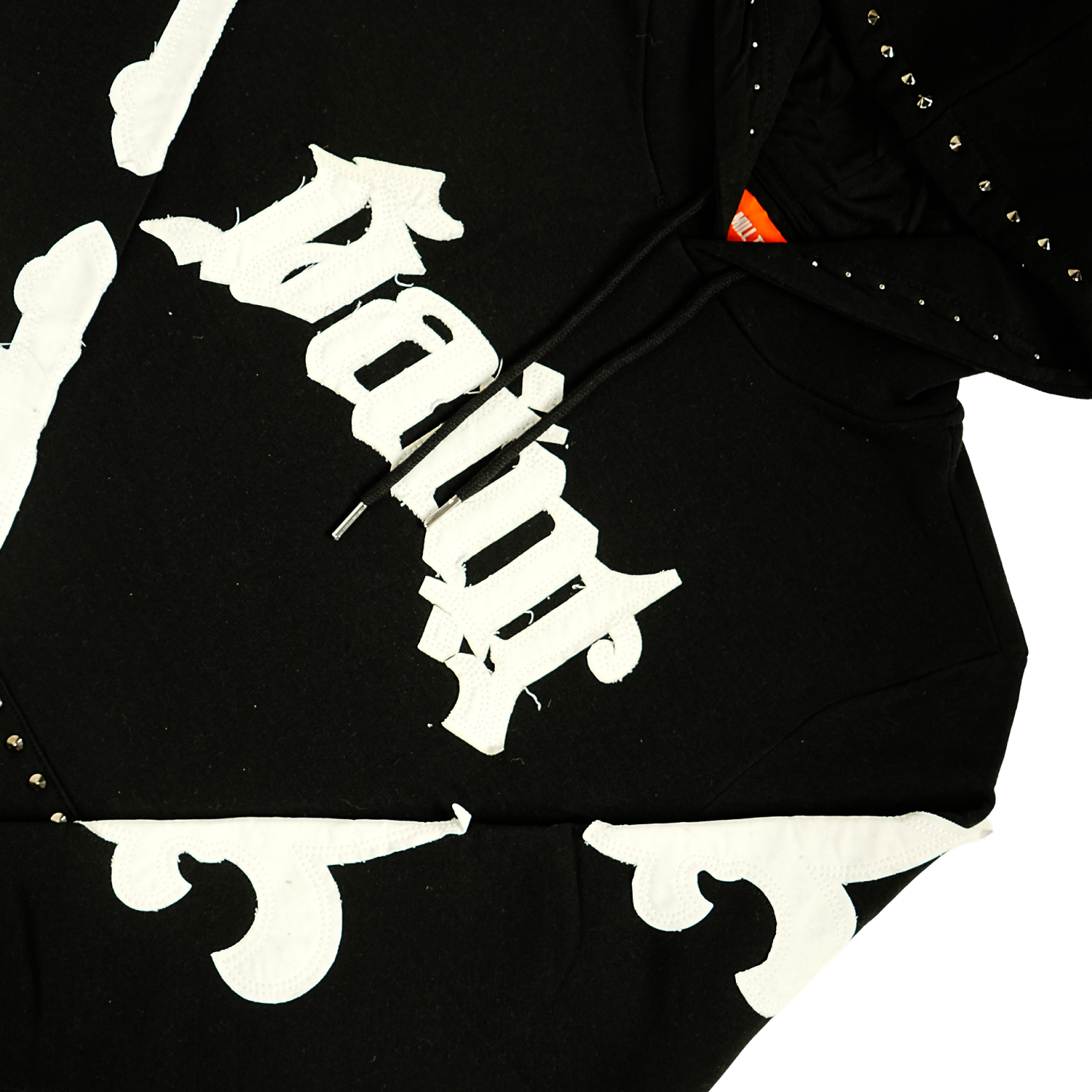 Men's TWO MILL TWENTY Saint Studded Hoodie Black