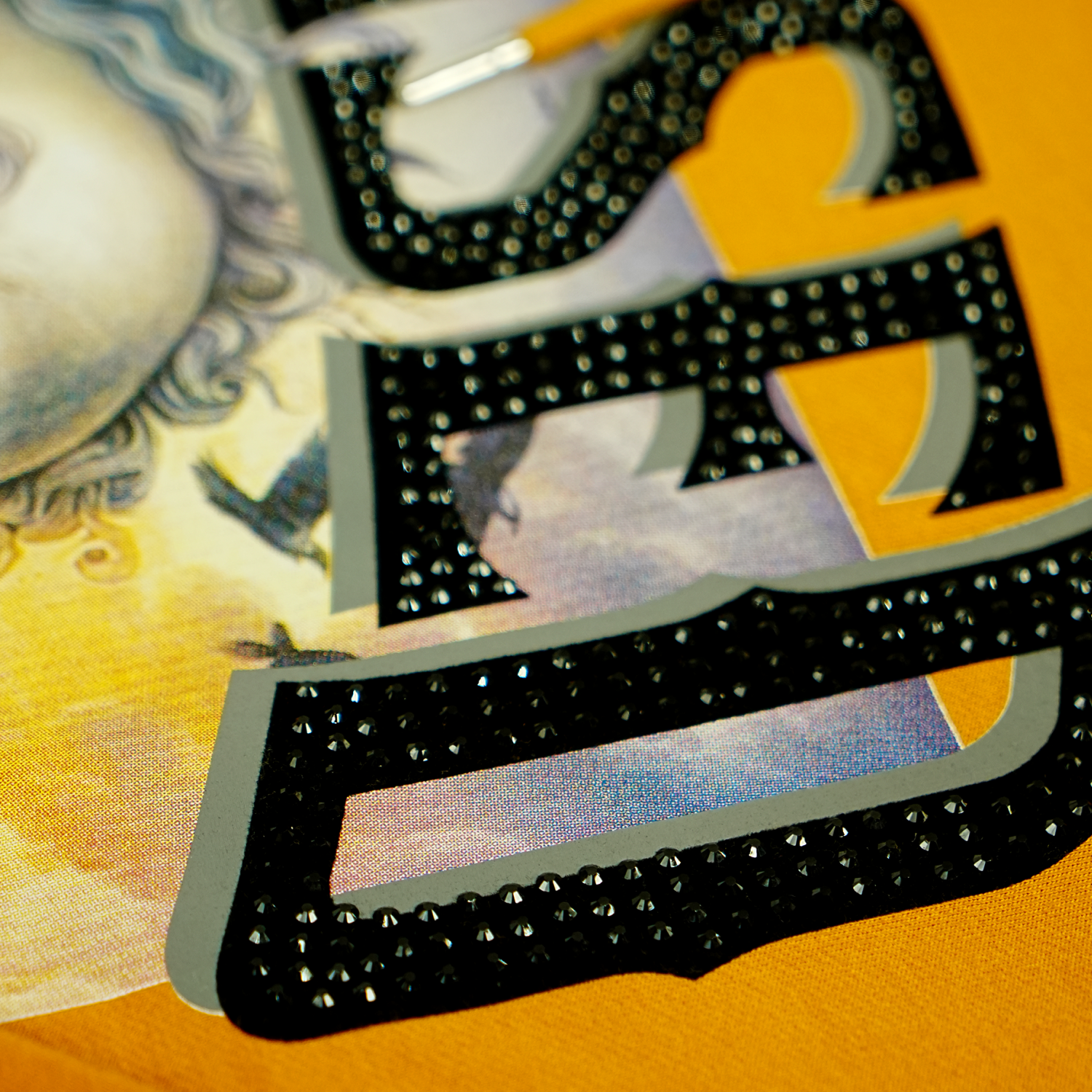 Men's TWO MILL TWENTY Bruised Not Broken Rhinestone Hoodie Wheat Tan