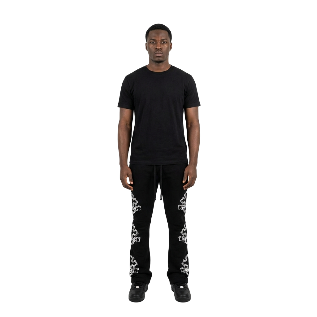 Men's TWO MILL TWENTY Gothic Rebel Joggers Black