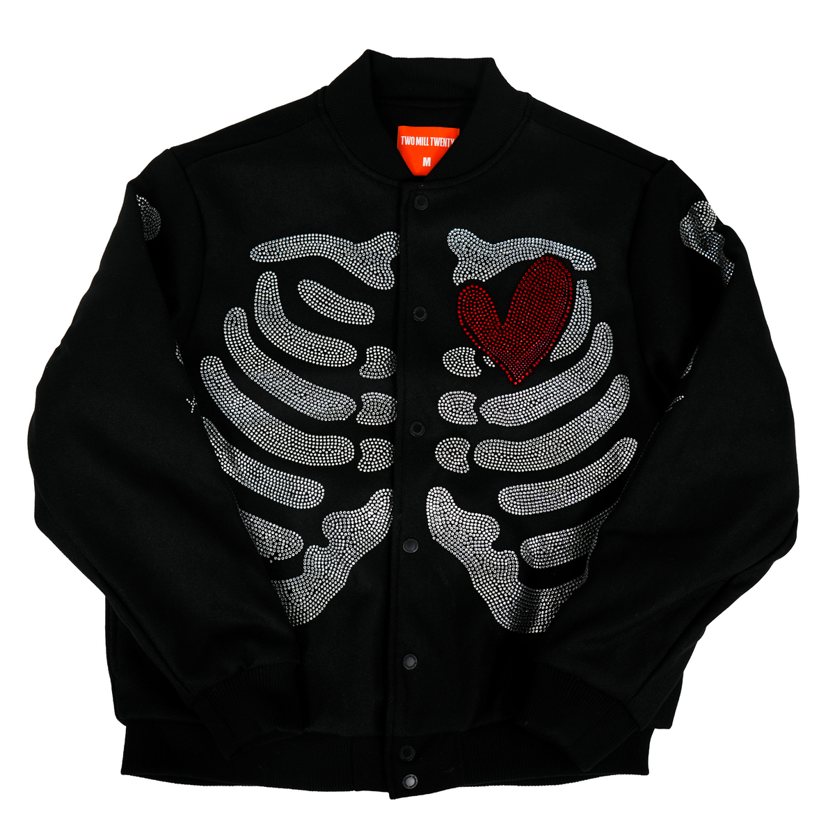 Men's TMTY Rebel Heart Rhinestone Bomber Jacket | Chicago City Sports