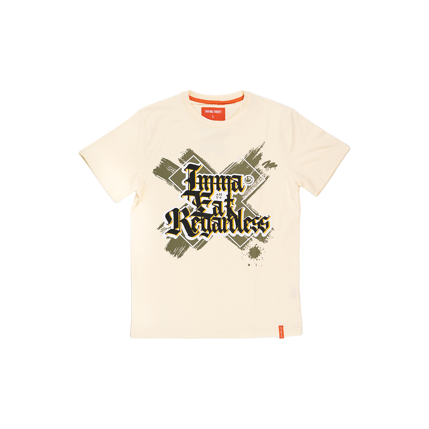 Men's TWO MILL TWENTY Imma Eat Regardless "X" T-Shirt Cream
