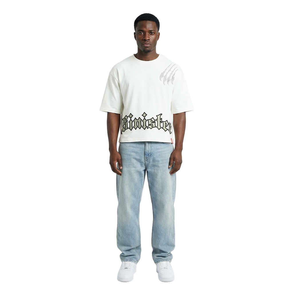 Men's TMTY Sinister Boxy Cut T-Shirt White | Chicago City Sports
