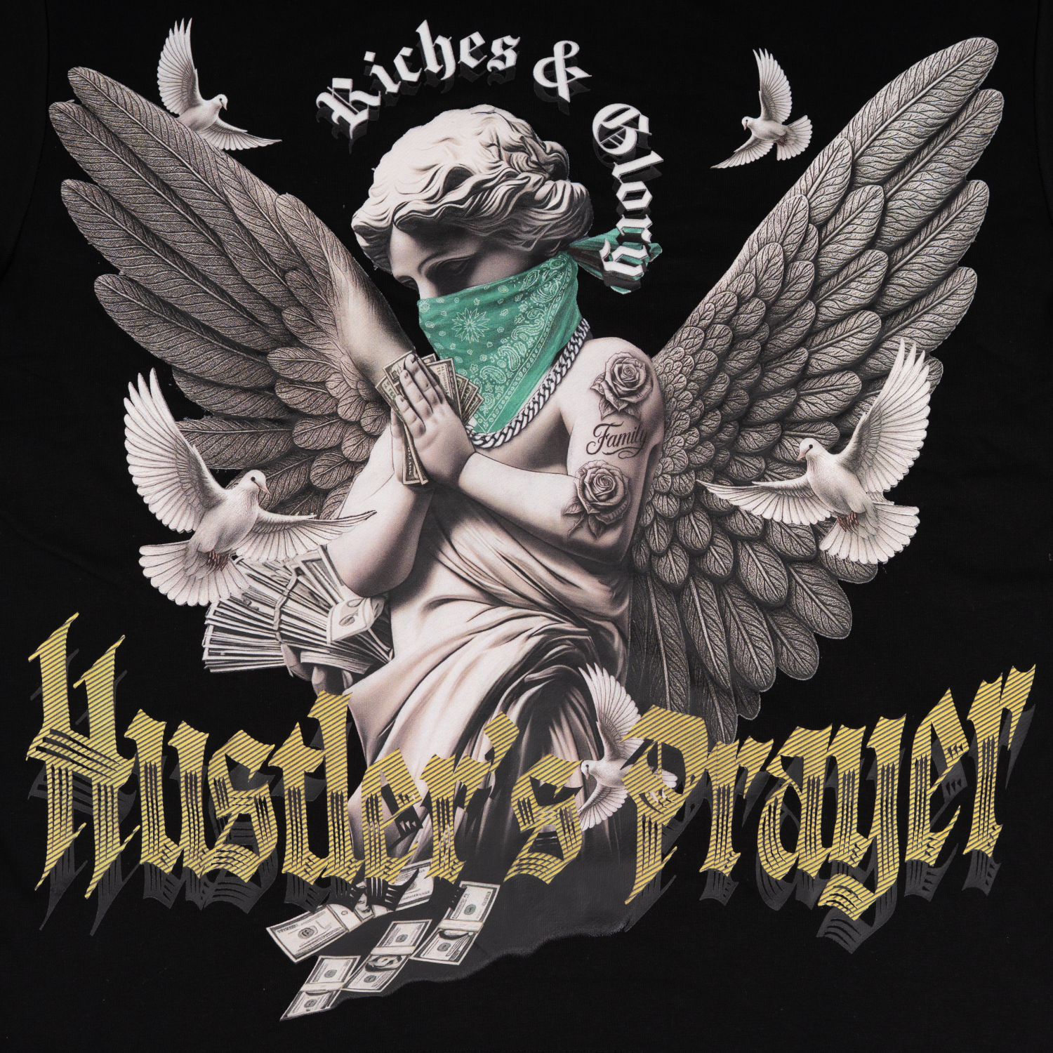 Hustler's Prayer Graphic Tee | Black